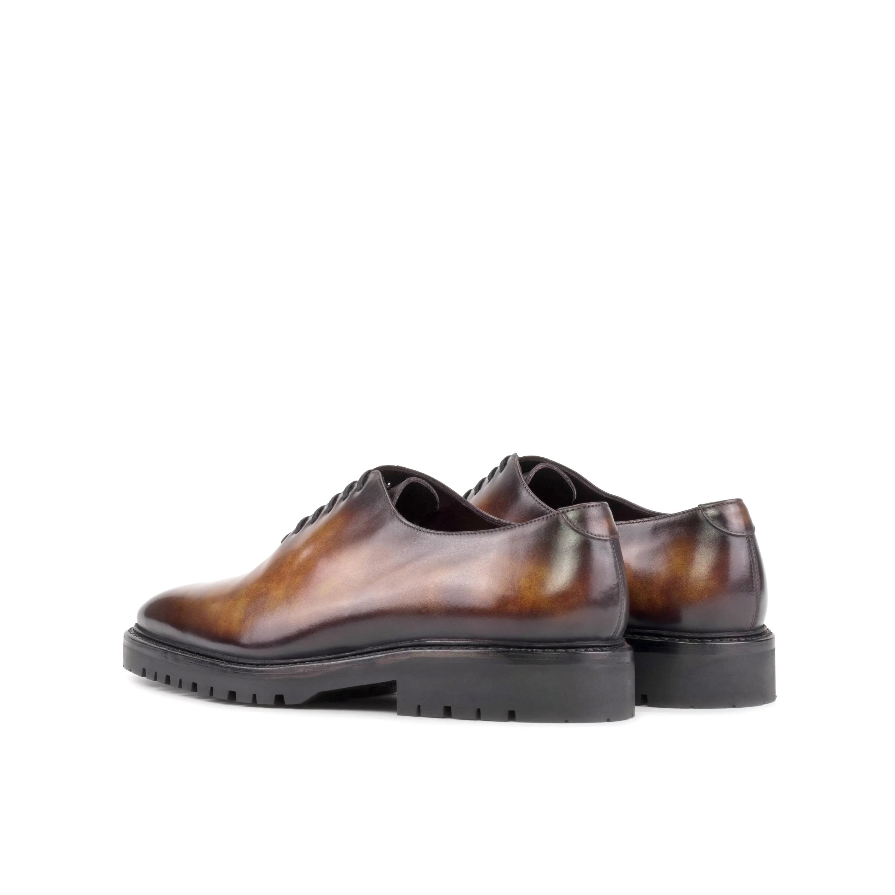 Raigon Patina Wholecut brown leather dress shoes sample