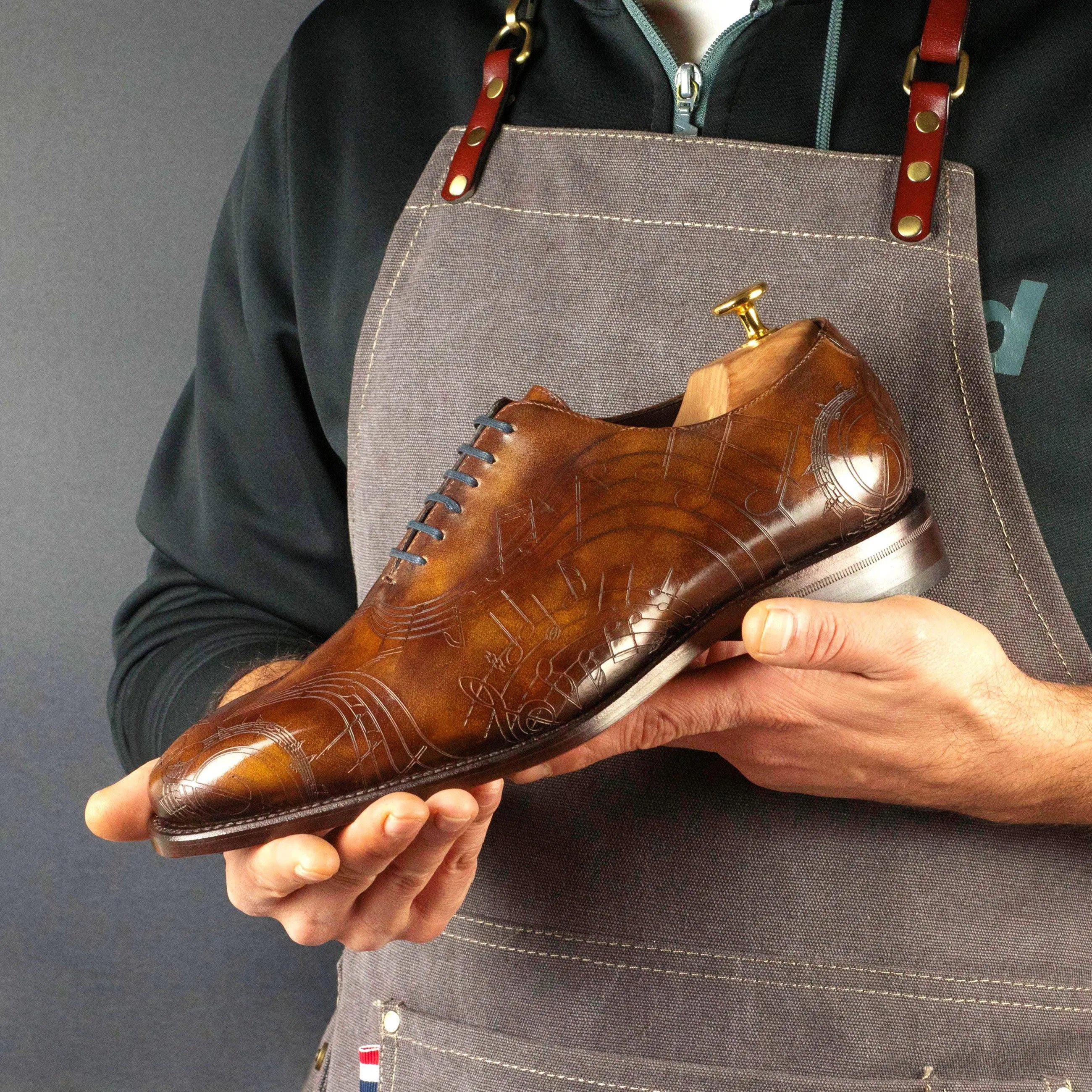 Rob Patina Wholecut brown leather dress shoe