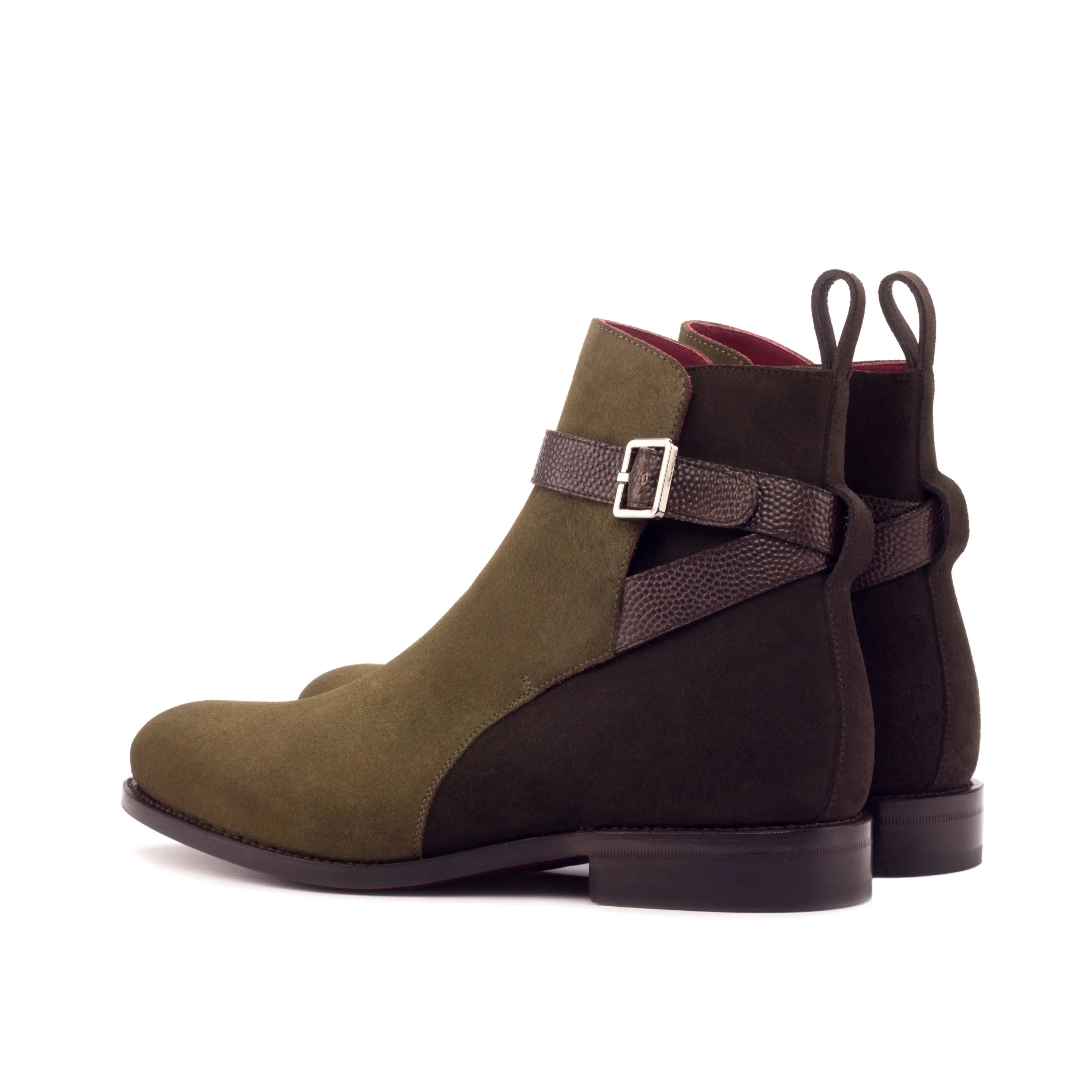Ronaldo Jodhpur boots: two-tone ankle style with buckle