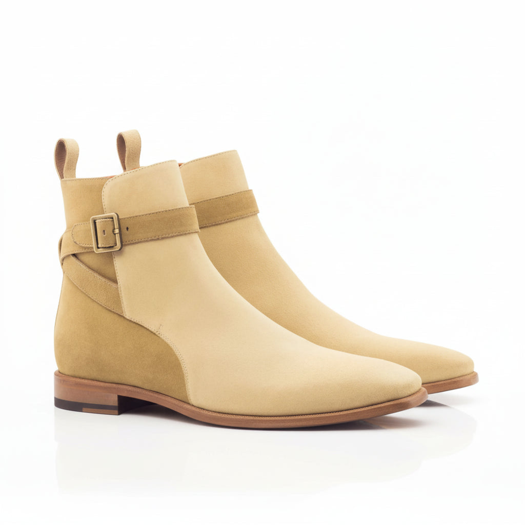 Pair of beige Royalty Jodhpur Boots ankle boots