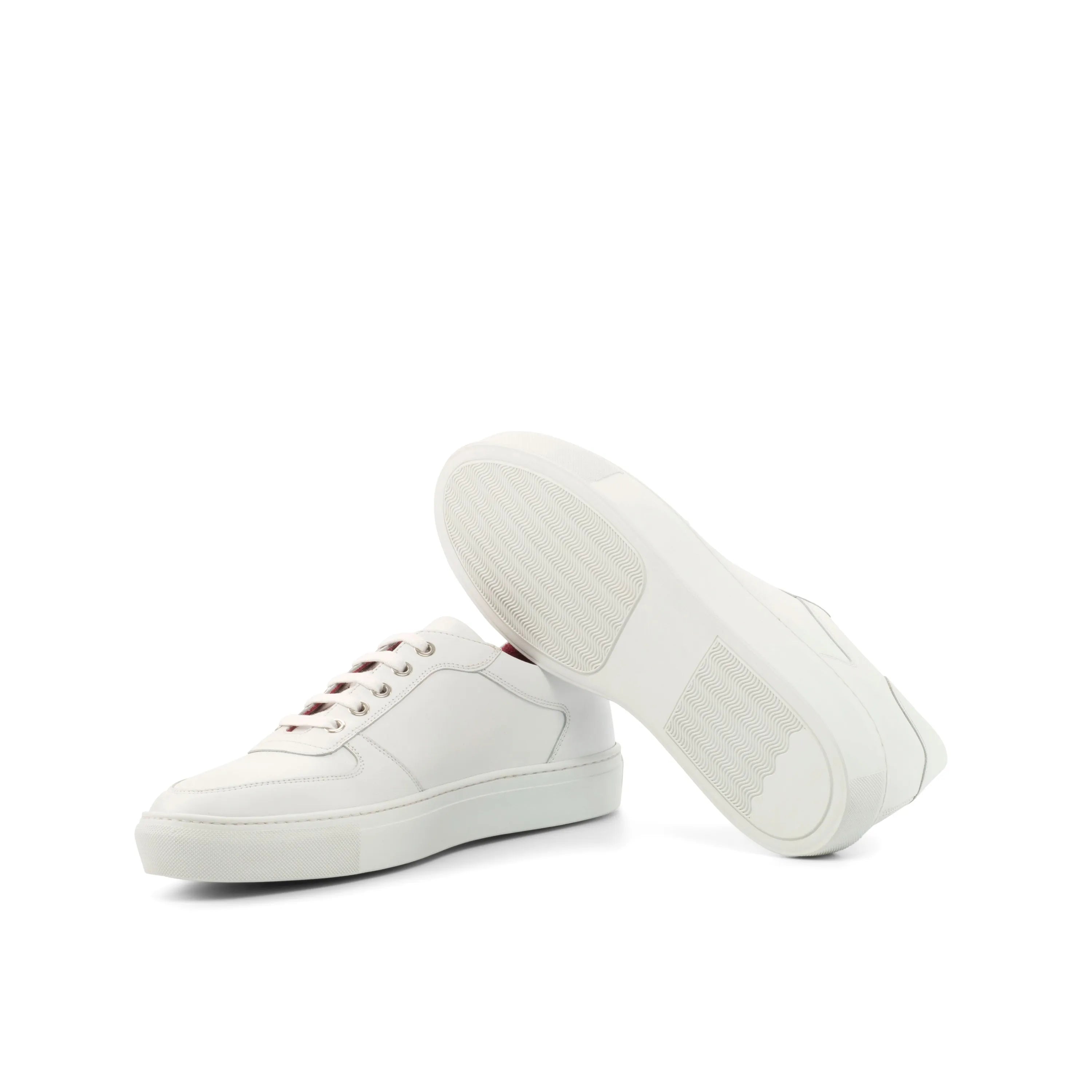 Pair of white leather Snow Trainer sneakers
