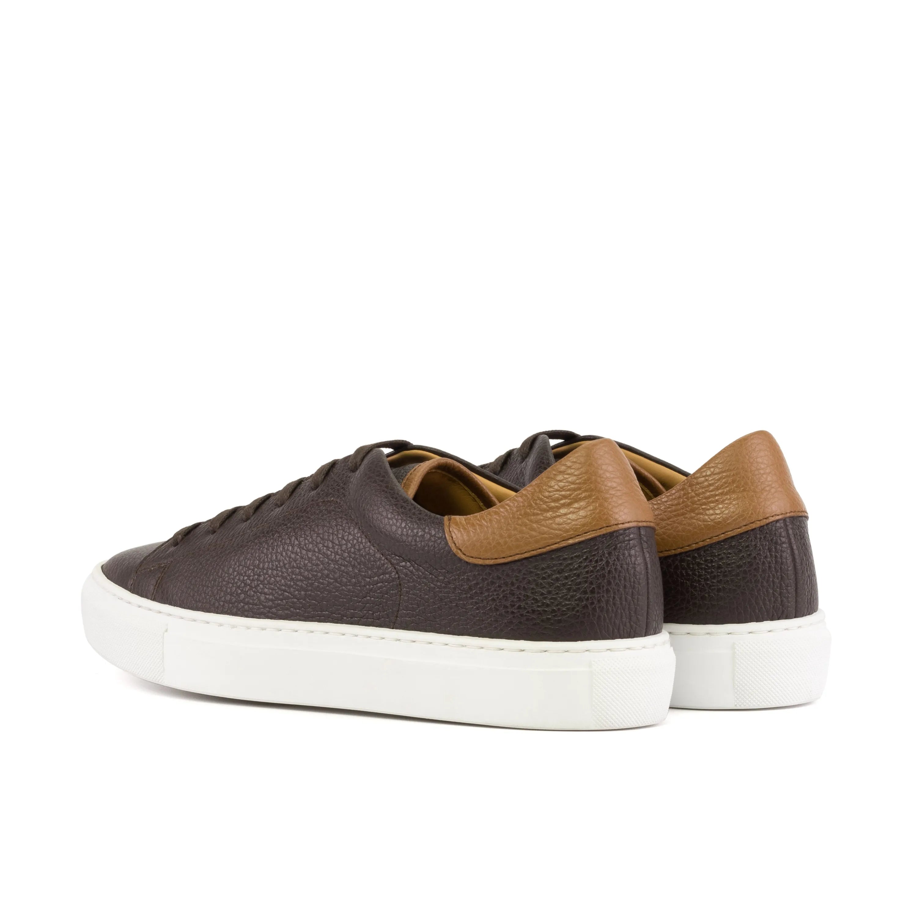 Brown Italian calf leather Soleil Trainer Sneaker longwing blucher