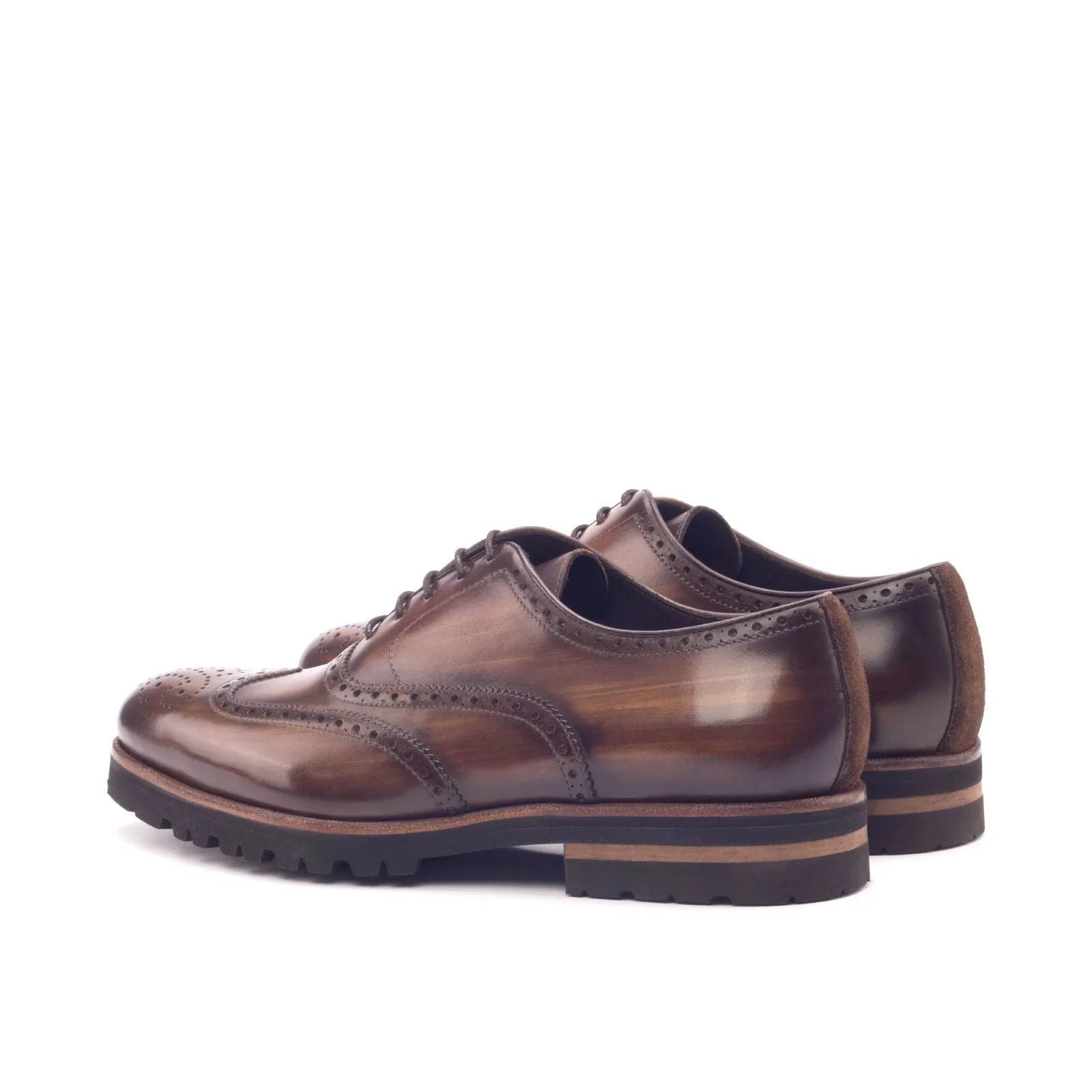 Pair of brown leather Southeast Full Brogue dress shoes for men