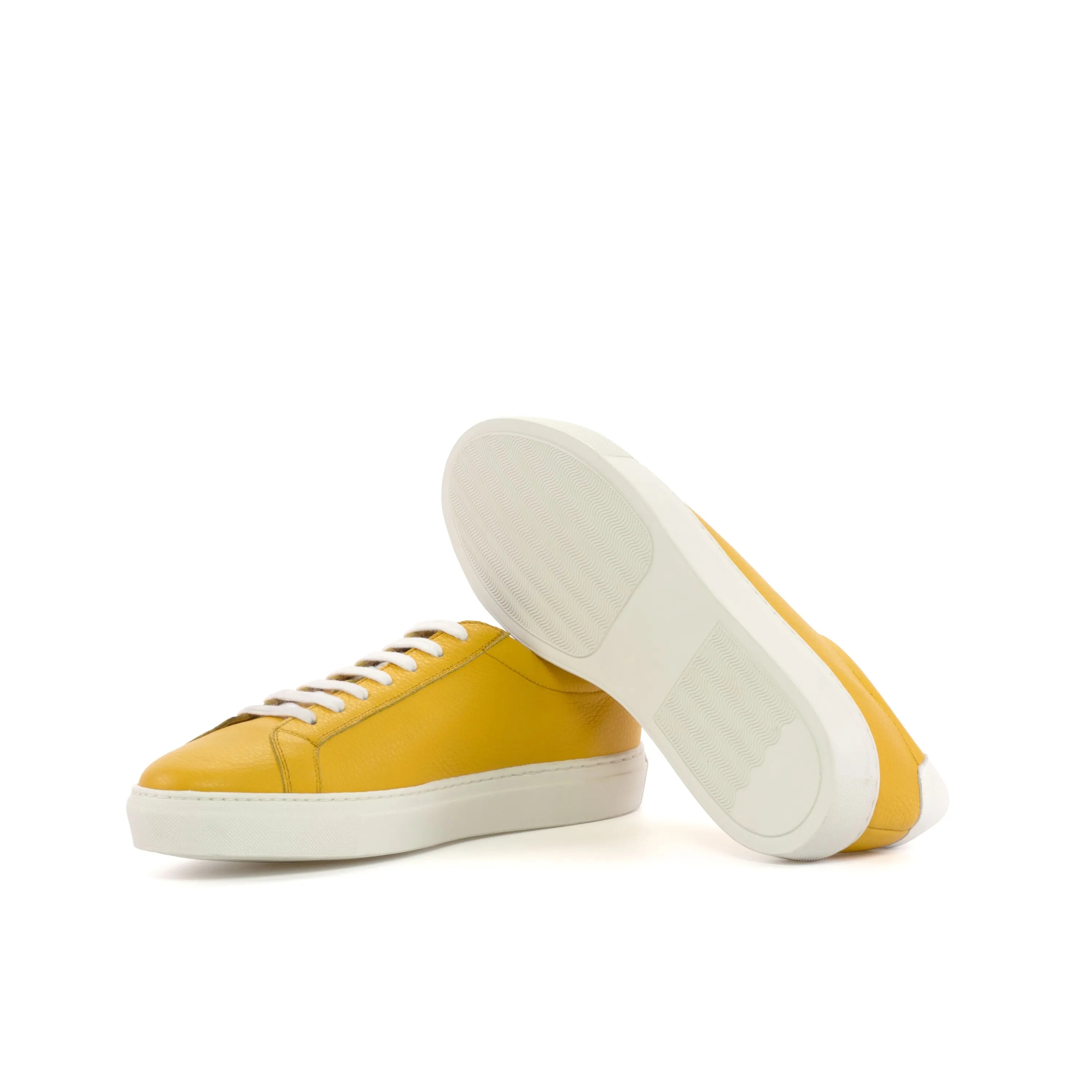 Yellow Sunnies low kick sneaker in grain calf leather
