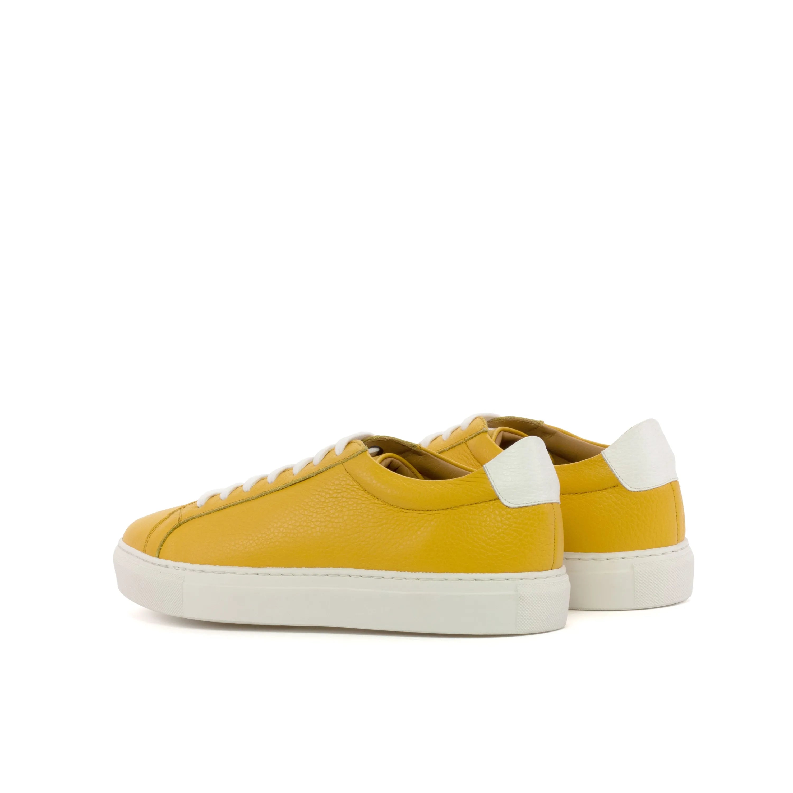 Yellow Sunnies low kick sneaker in grain calf leather