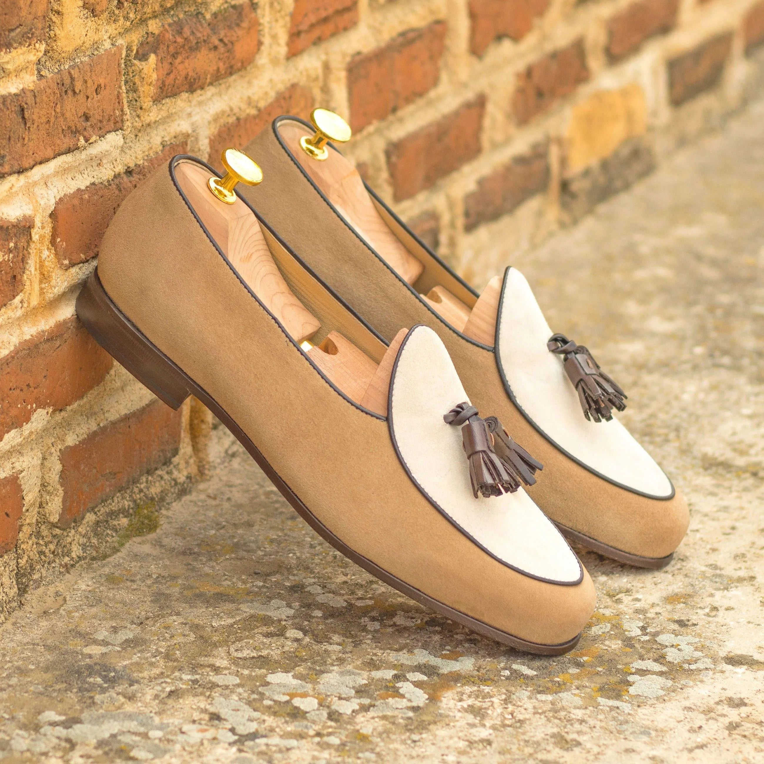 Teatro Belgian Slipper two-tone tassel loafers with shoe trees