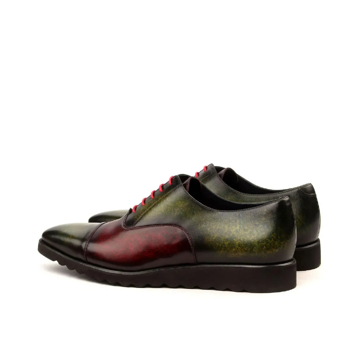 Tice Oxford patina shoes: two-toned leather dress shoes