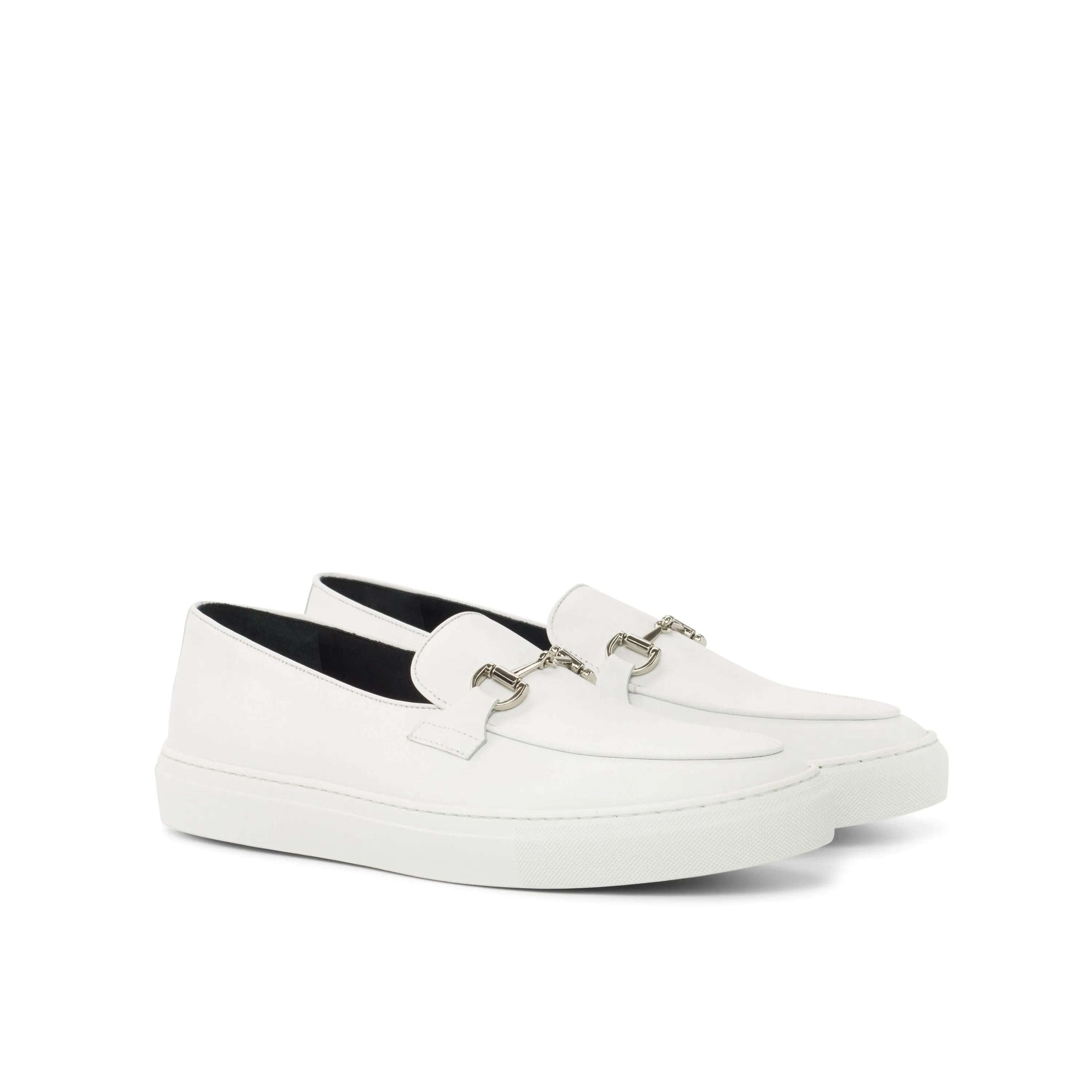 White Tony Belgian sneaker II leather loafers