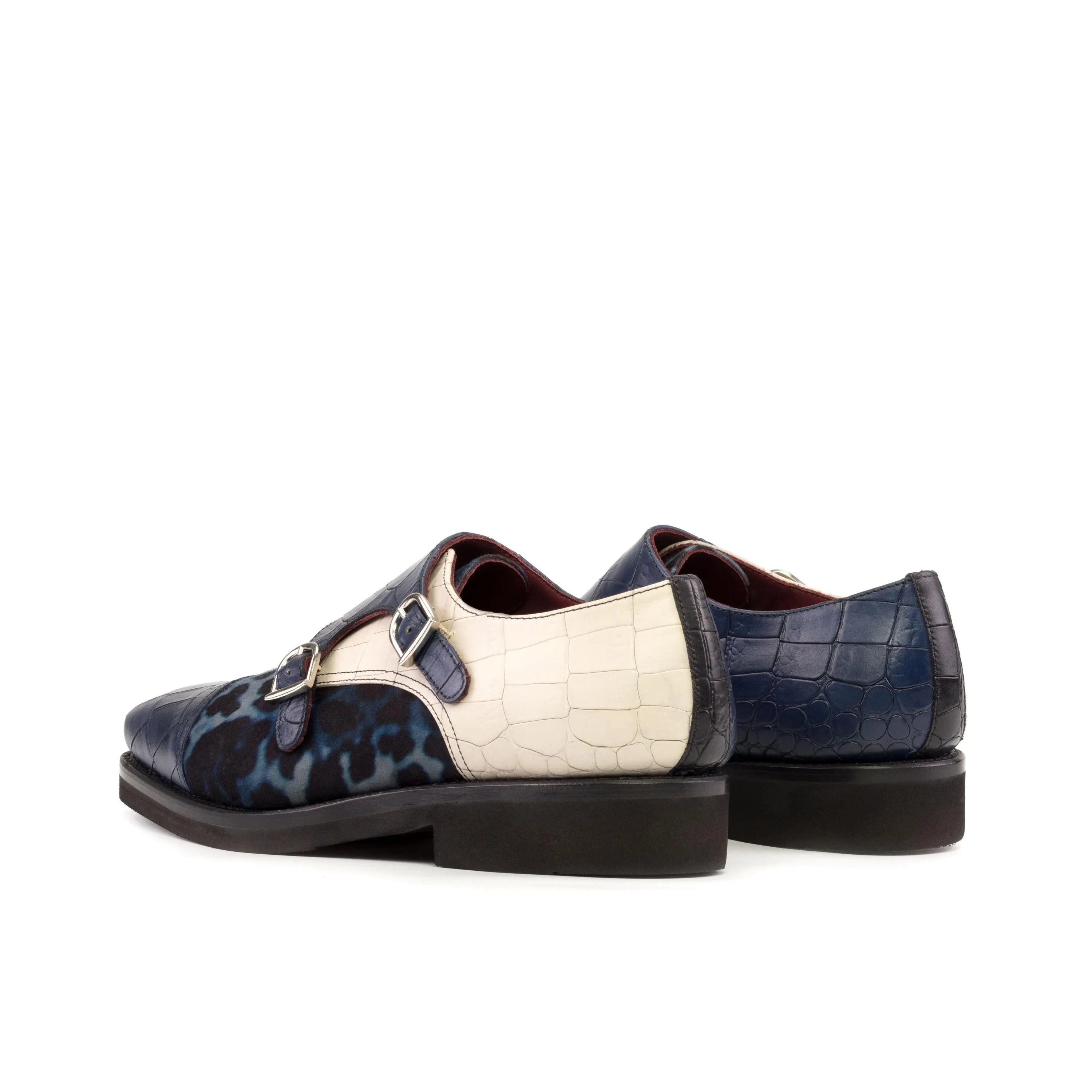 Tuin Double Monk two-toned leather double monk shoes