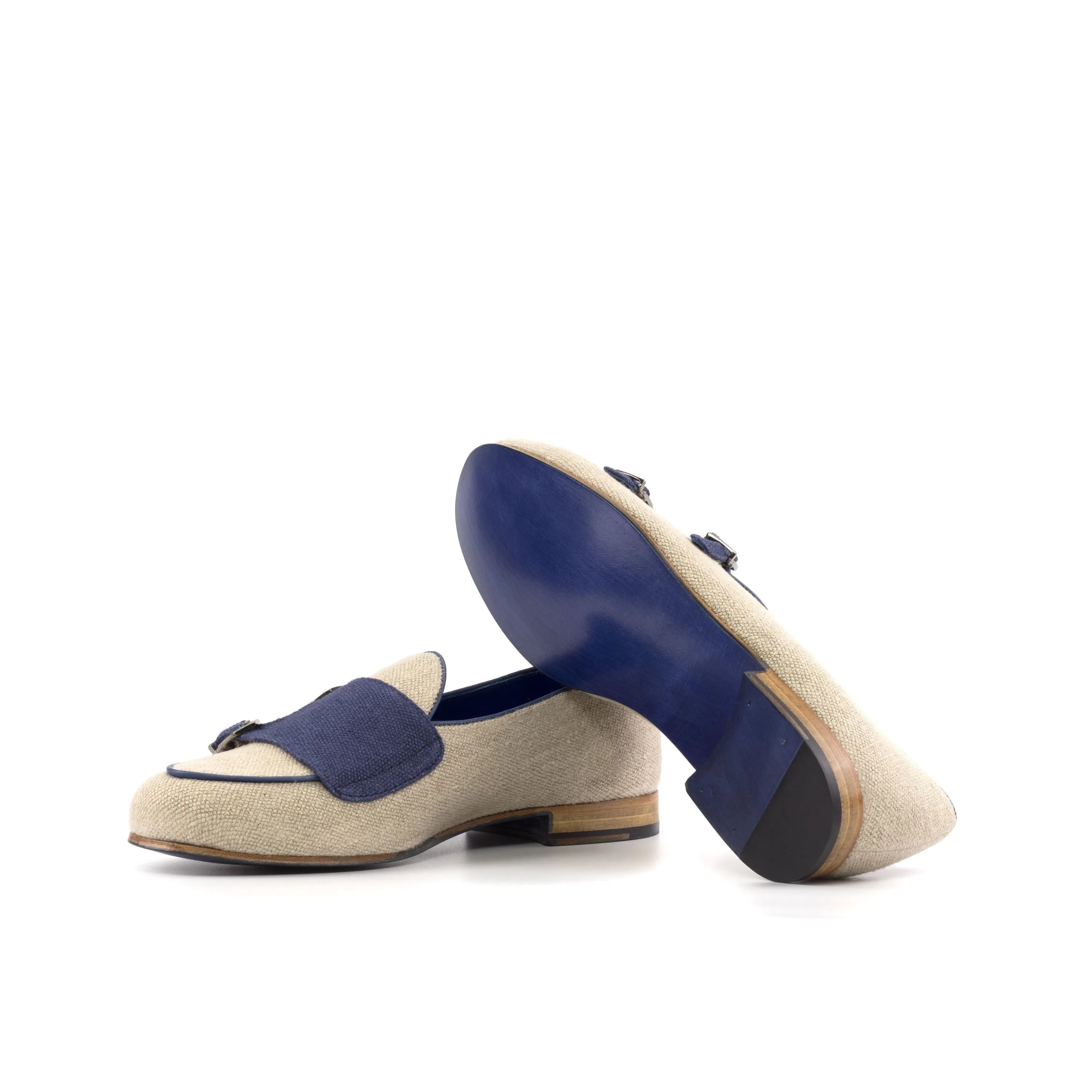 Victus Belgian monk slipper two-tone leather loafers