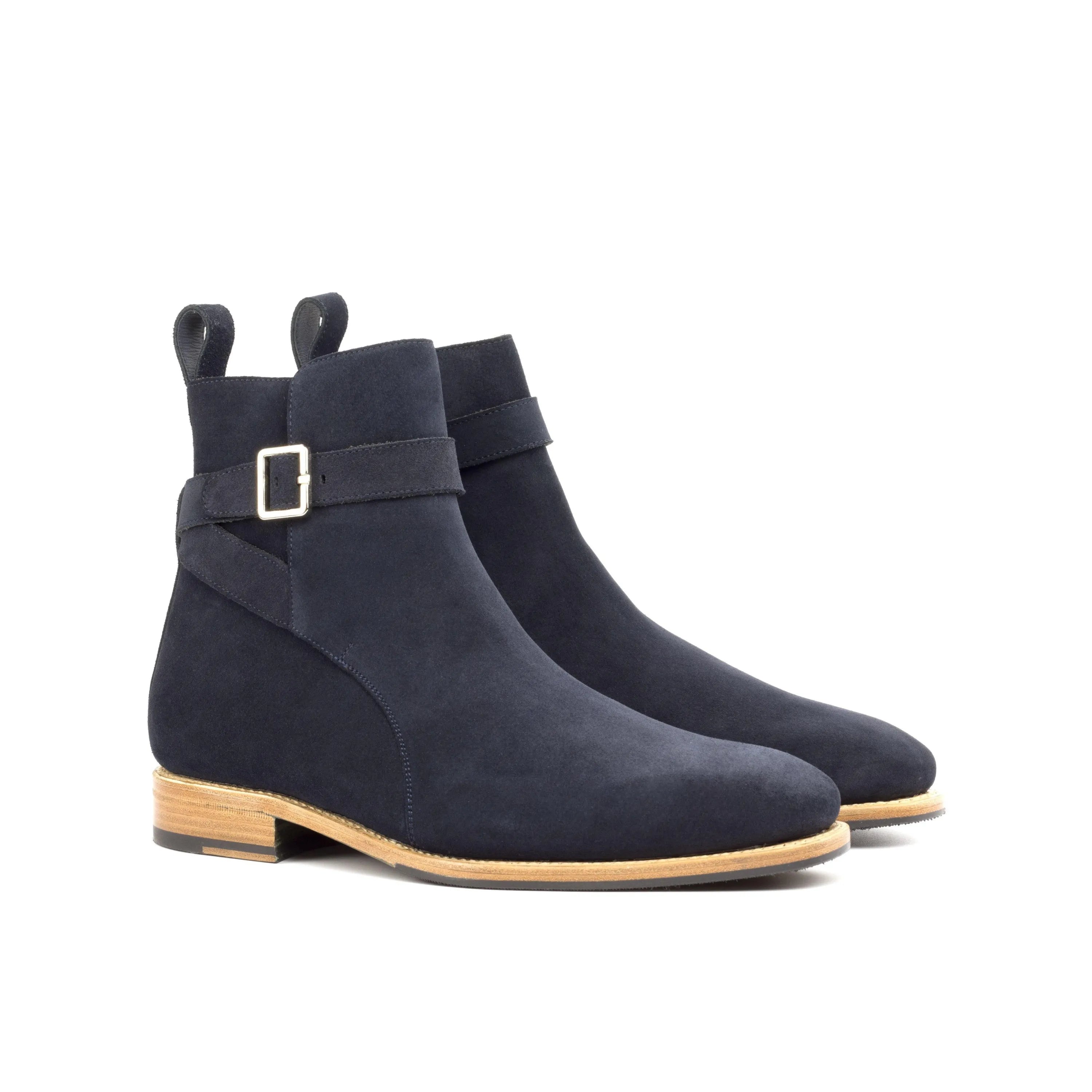 Pair of navy suede Vila Jodhpur Boots