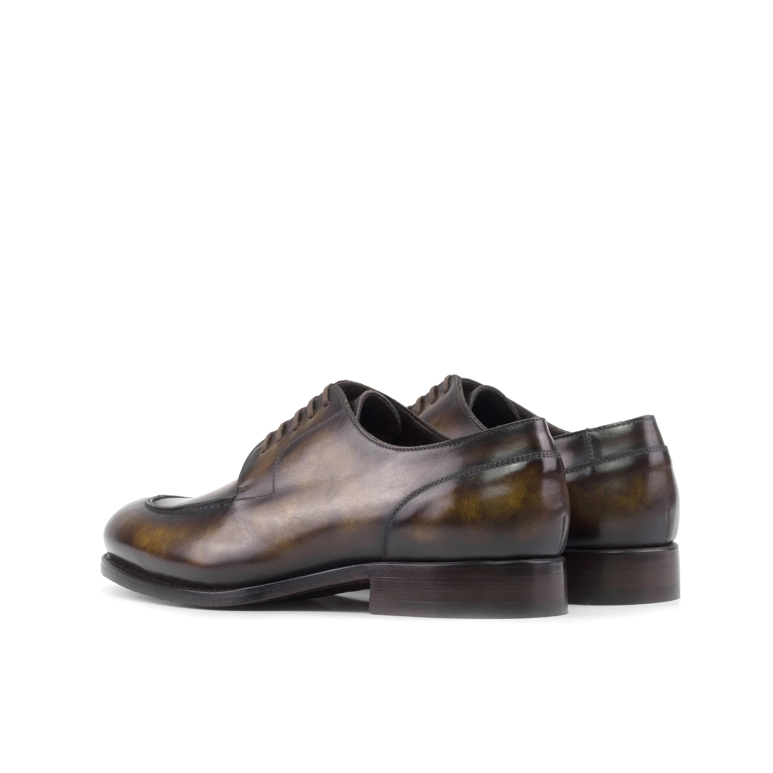 Vincenzo Patina Derby Split Toe leather dress shoes