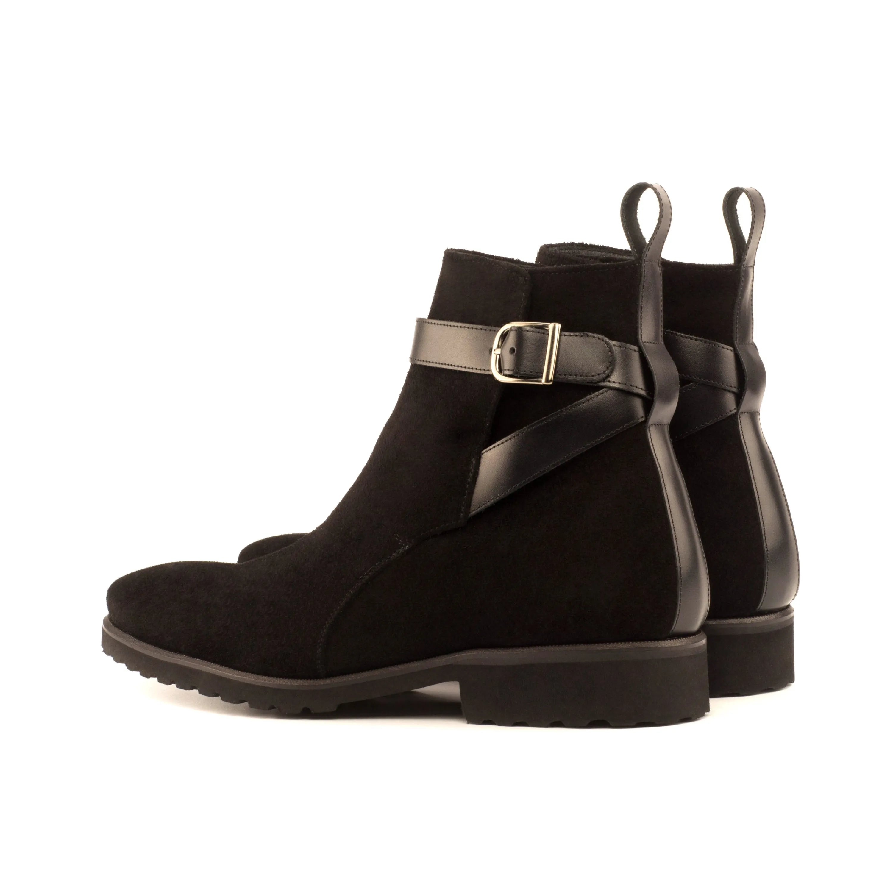 Black suede Vito Jodhpur Boots with ankle buckle