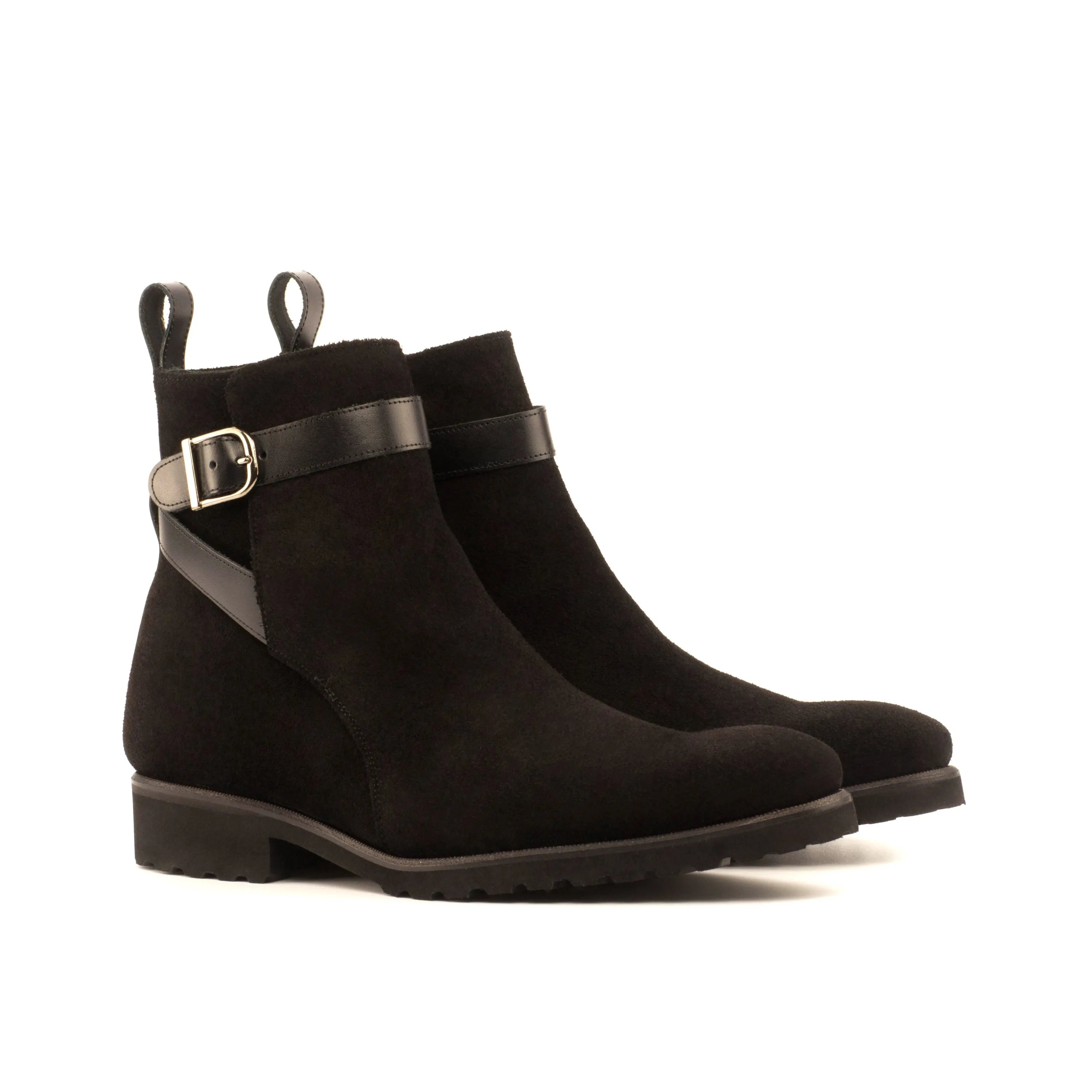 Black suede Vito Jodhpur Boots with ankle buckle