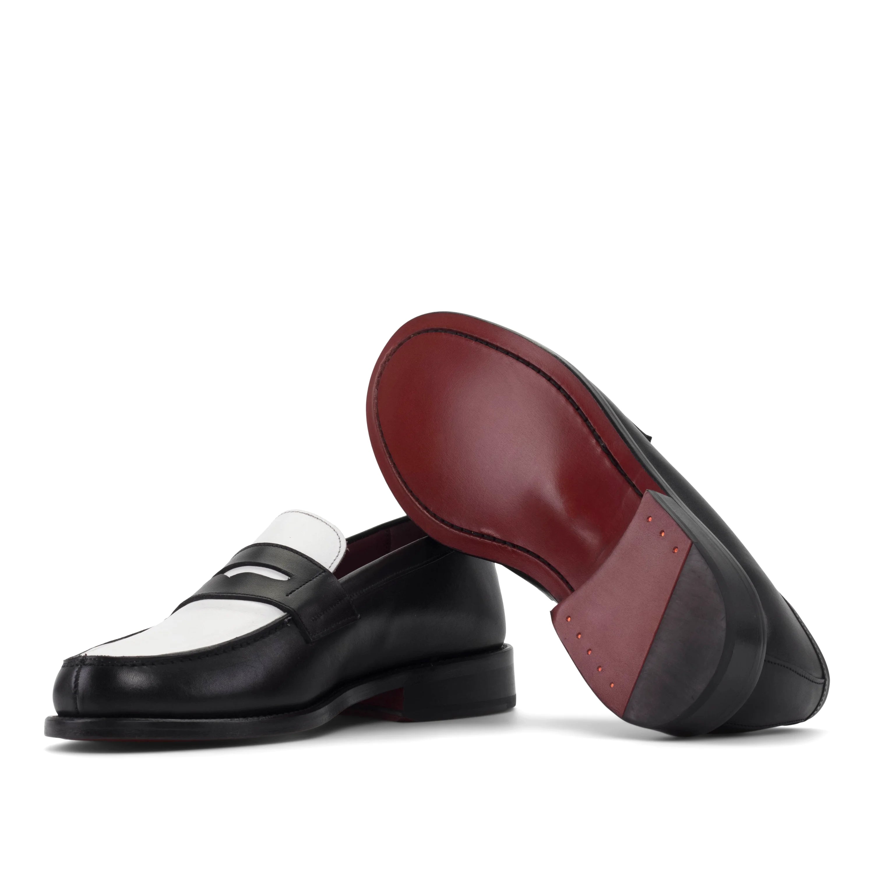 WednesdayOne penny loafers in luxe Italian calf leather with burgundy sole