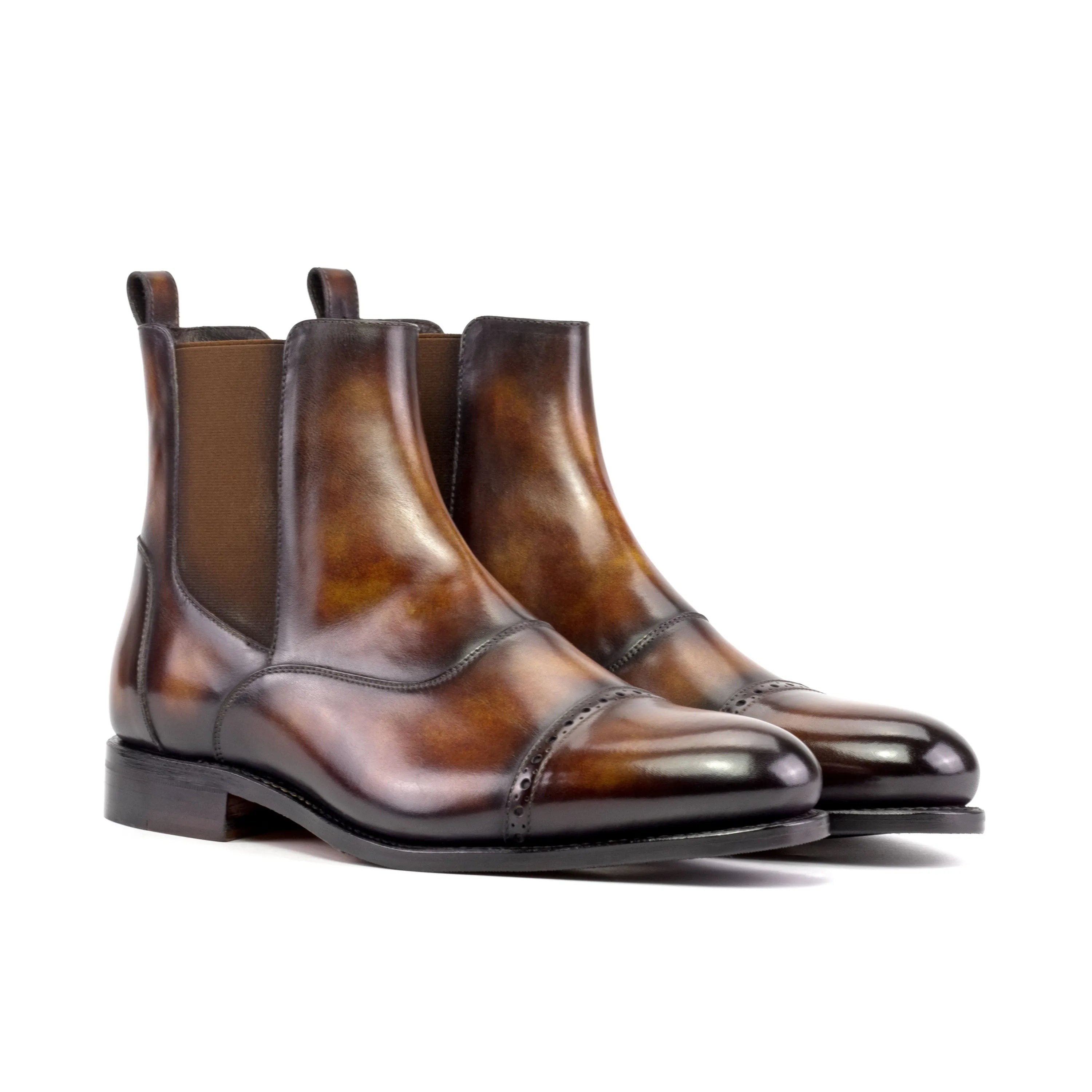 Willy Patina Chelsea boots in brown leather
