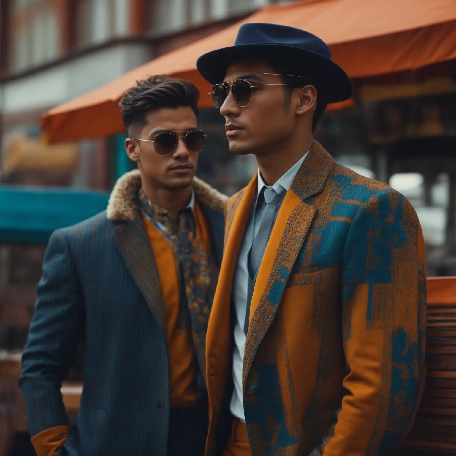 Two stylishly dressed men.