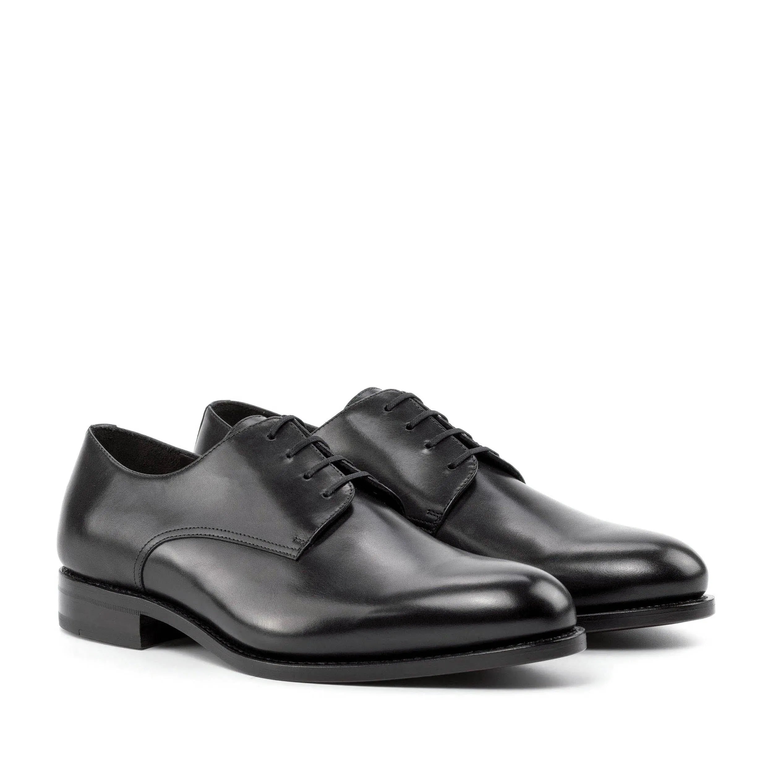 Pair of black calf leather 5980 Derby shoes for men