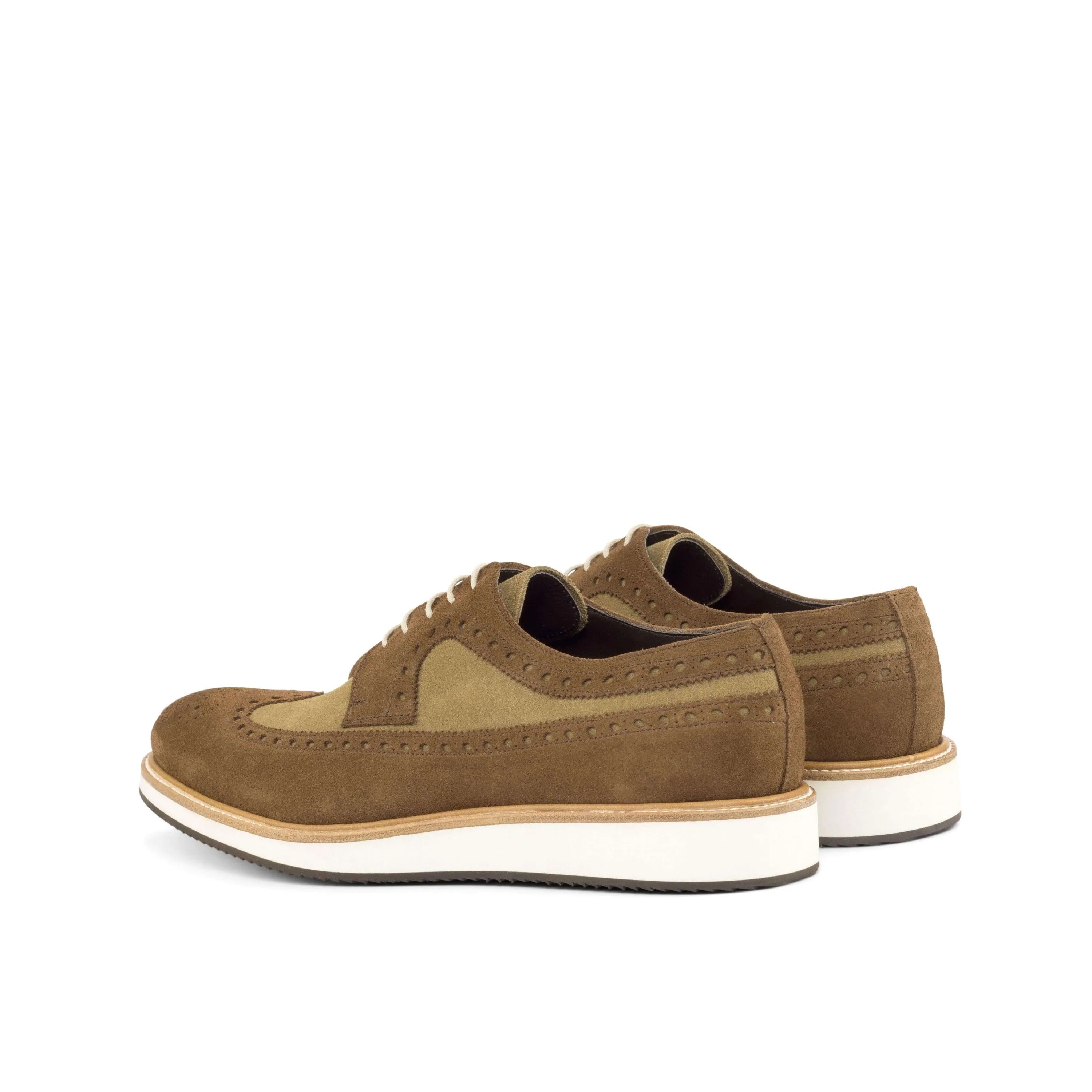 99G Longwing Blucher brown leather wingtip shoes