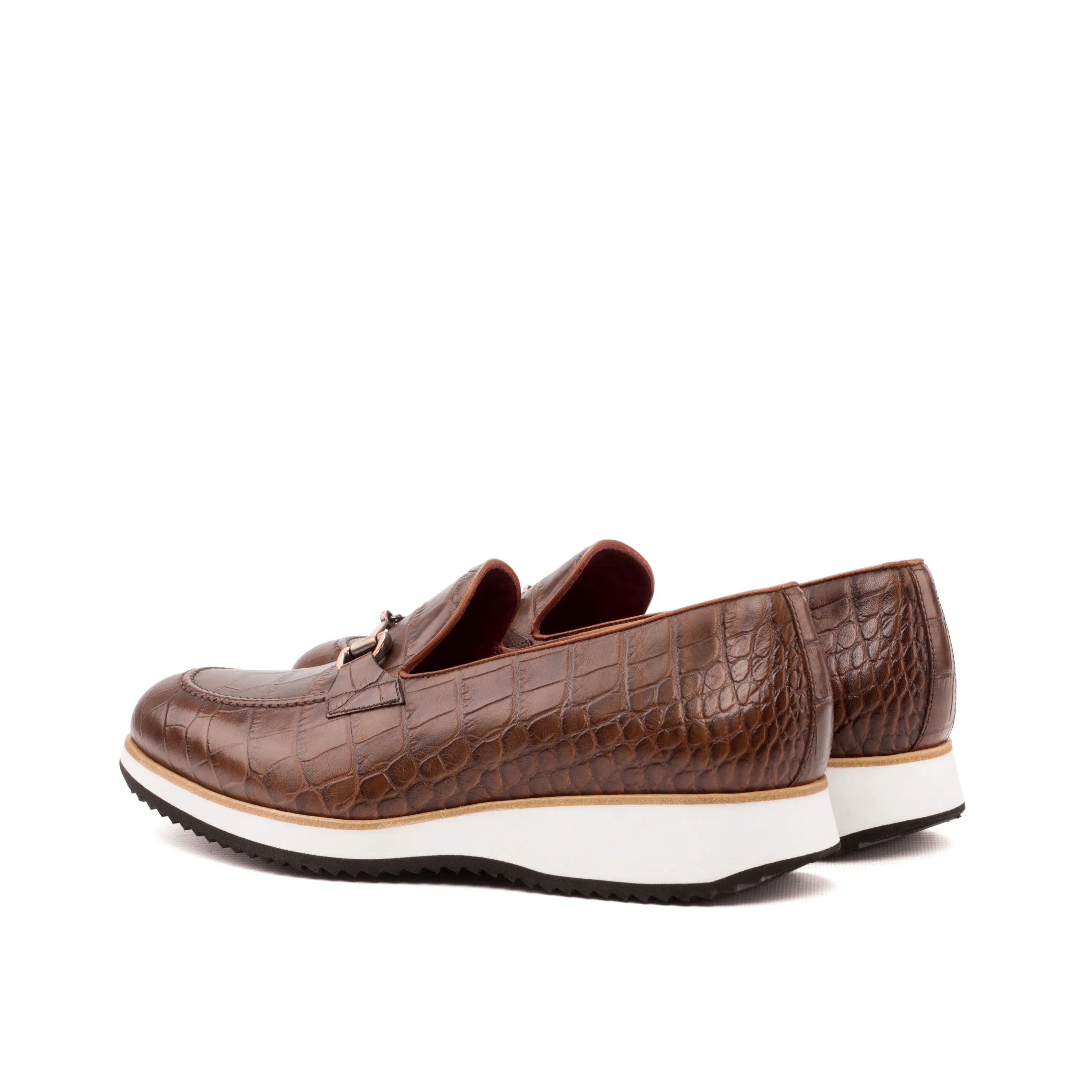 Abia loafers II brown leather rounded toe luxury bespoke shoes for men