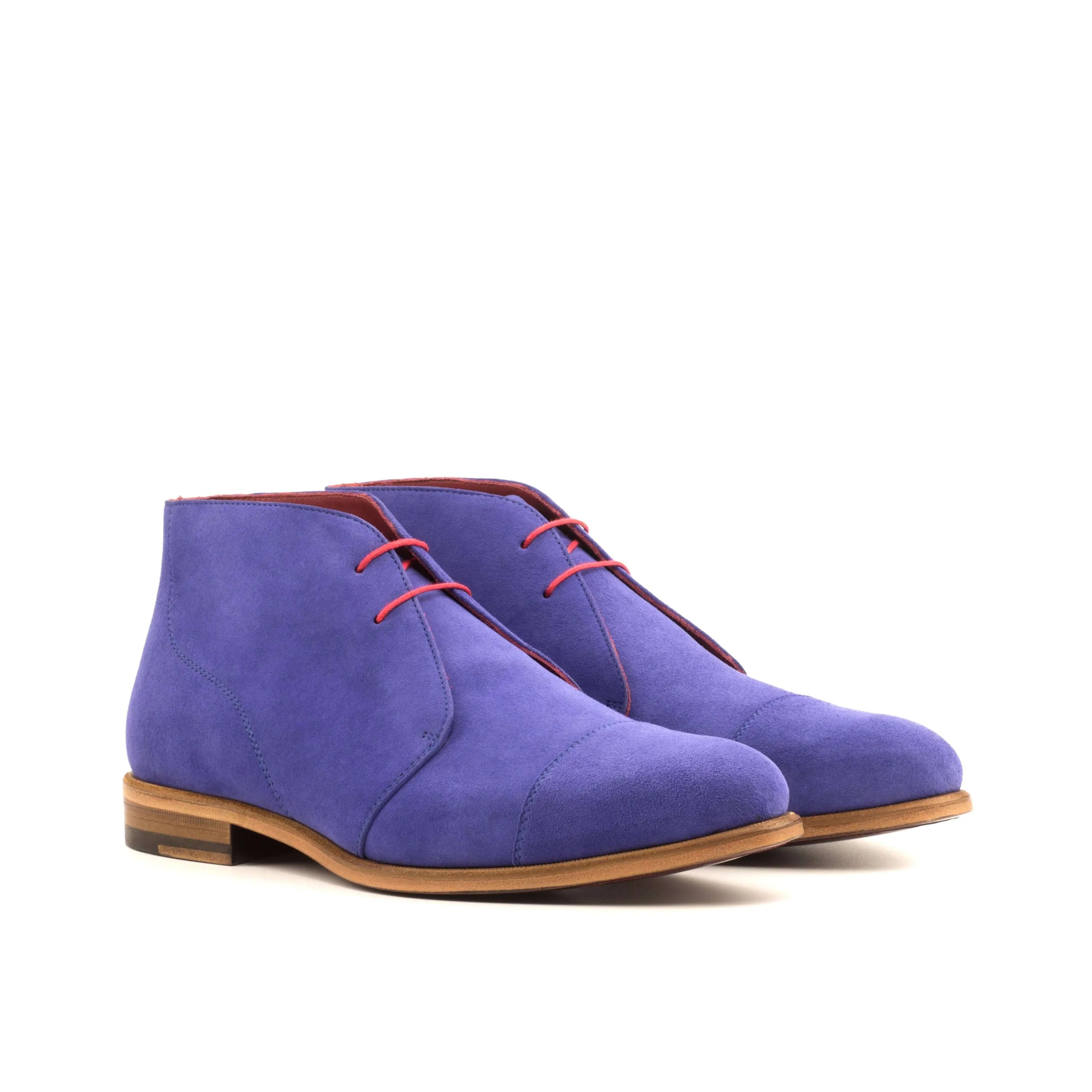 Purple suede Admiral Chukka boots with patina chukkas