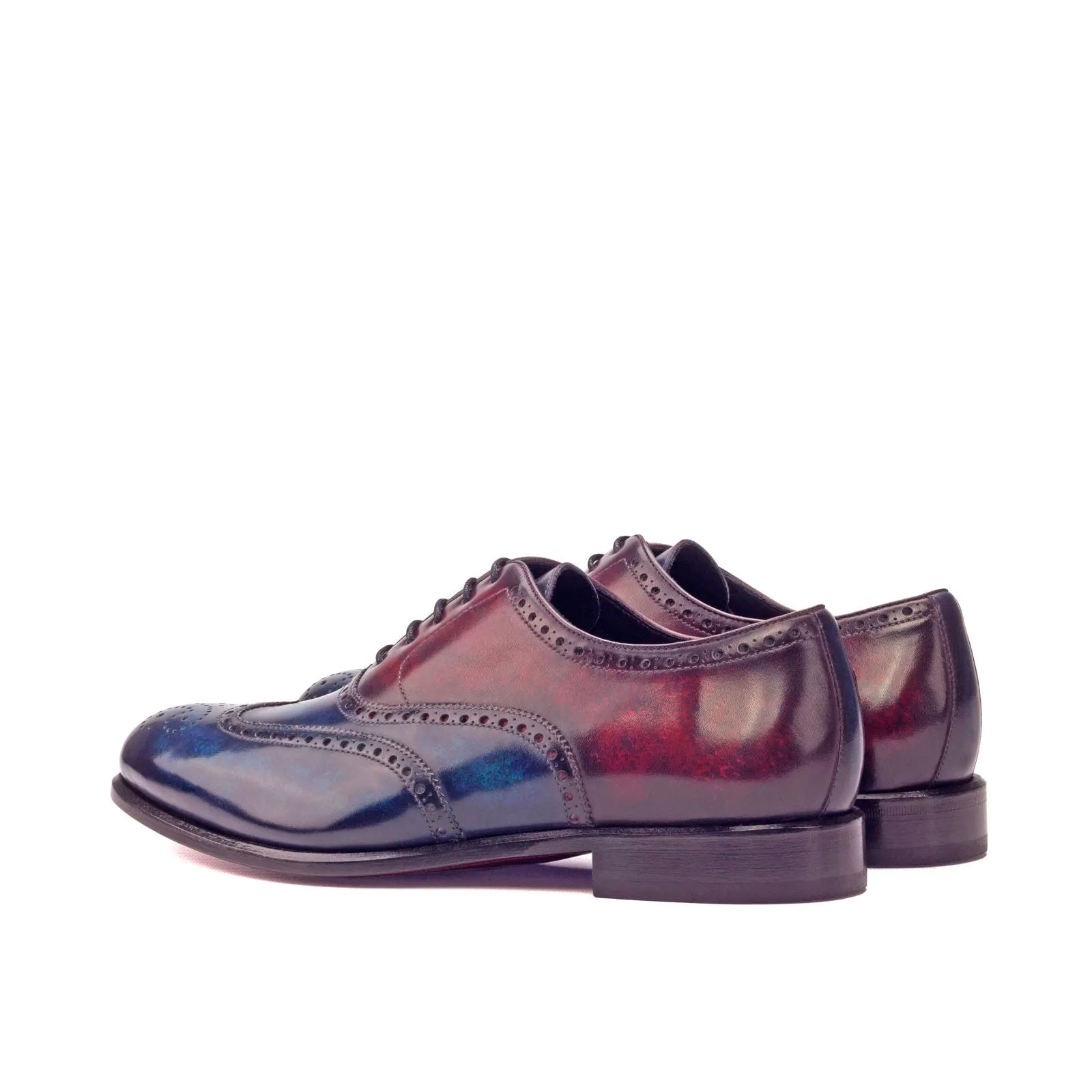 Celestial patina longwing blucher two-toned leather wingtip dress shoes