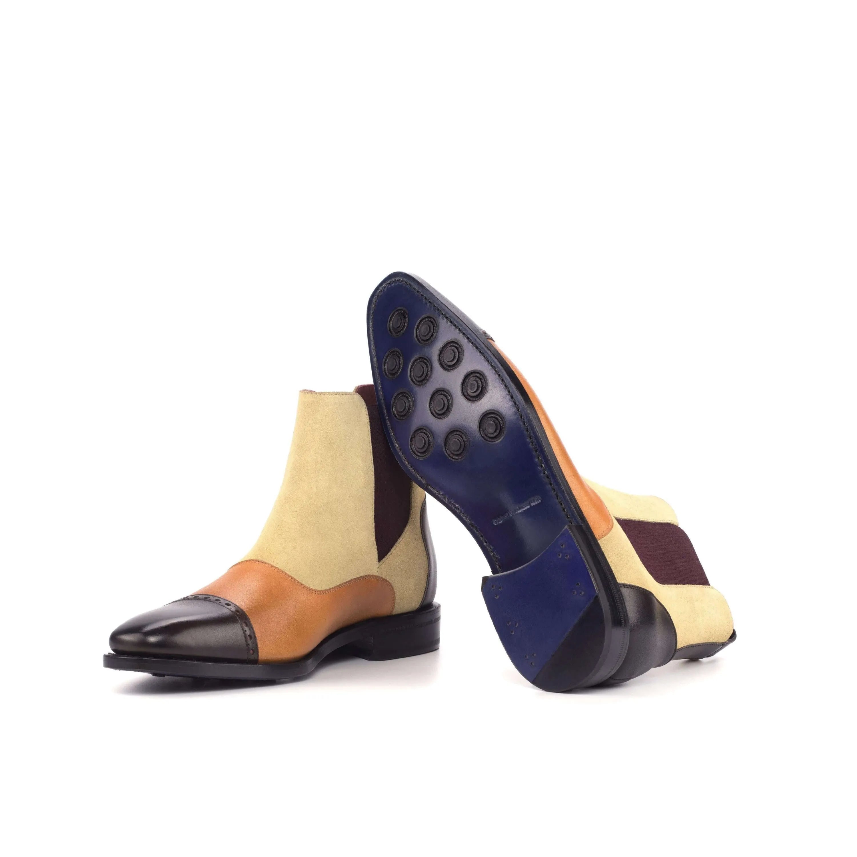 Two-toned leather Chiva Chelsea Boot II back view