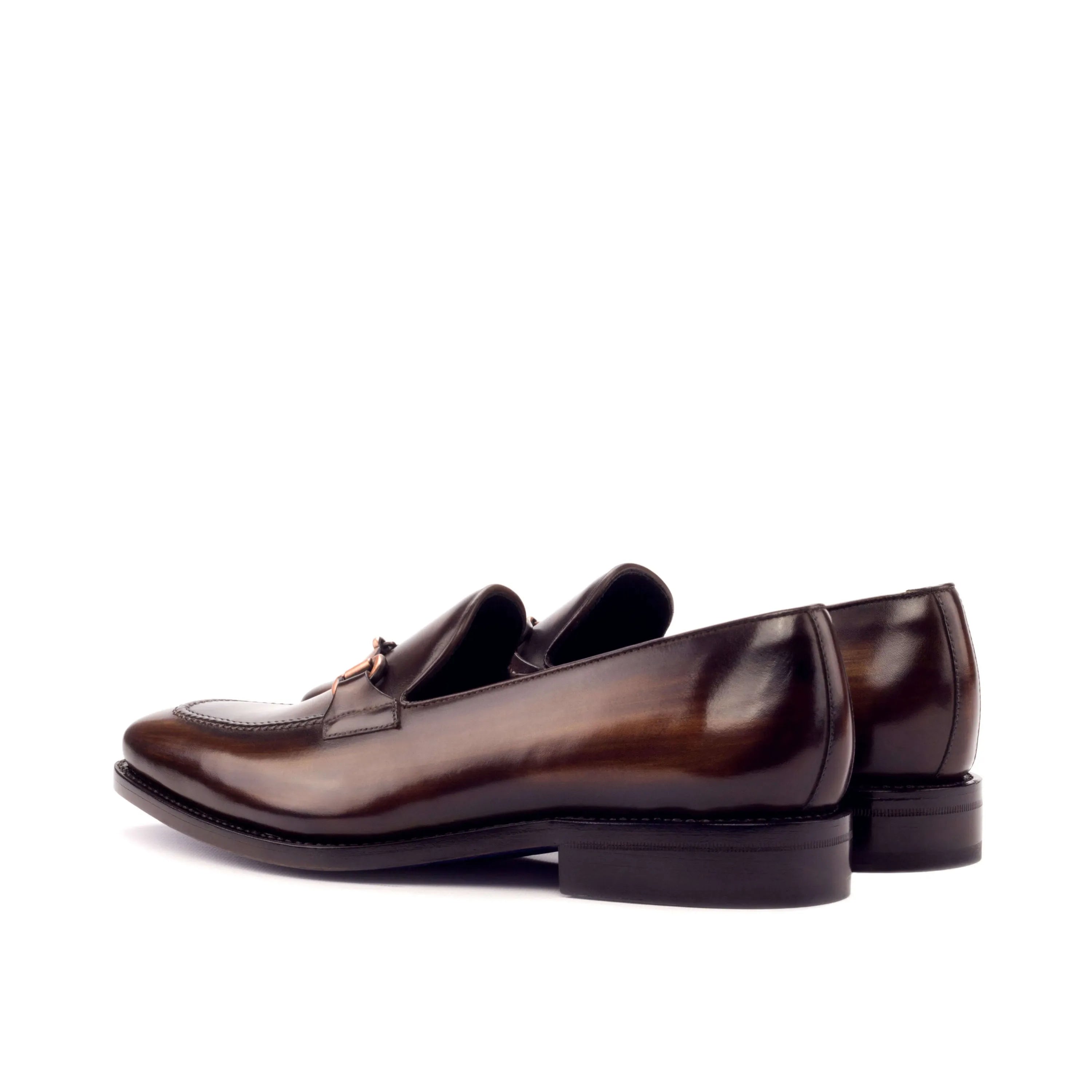 Cicli Patina Loafers: pair of brown leather wholecut patina shoes