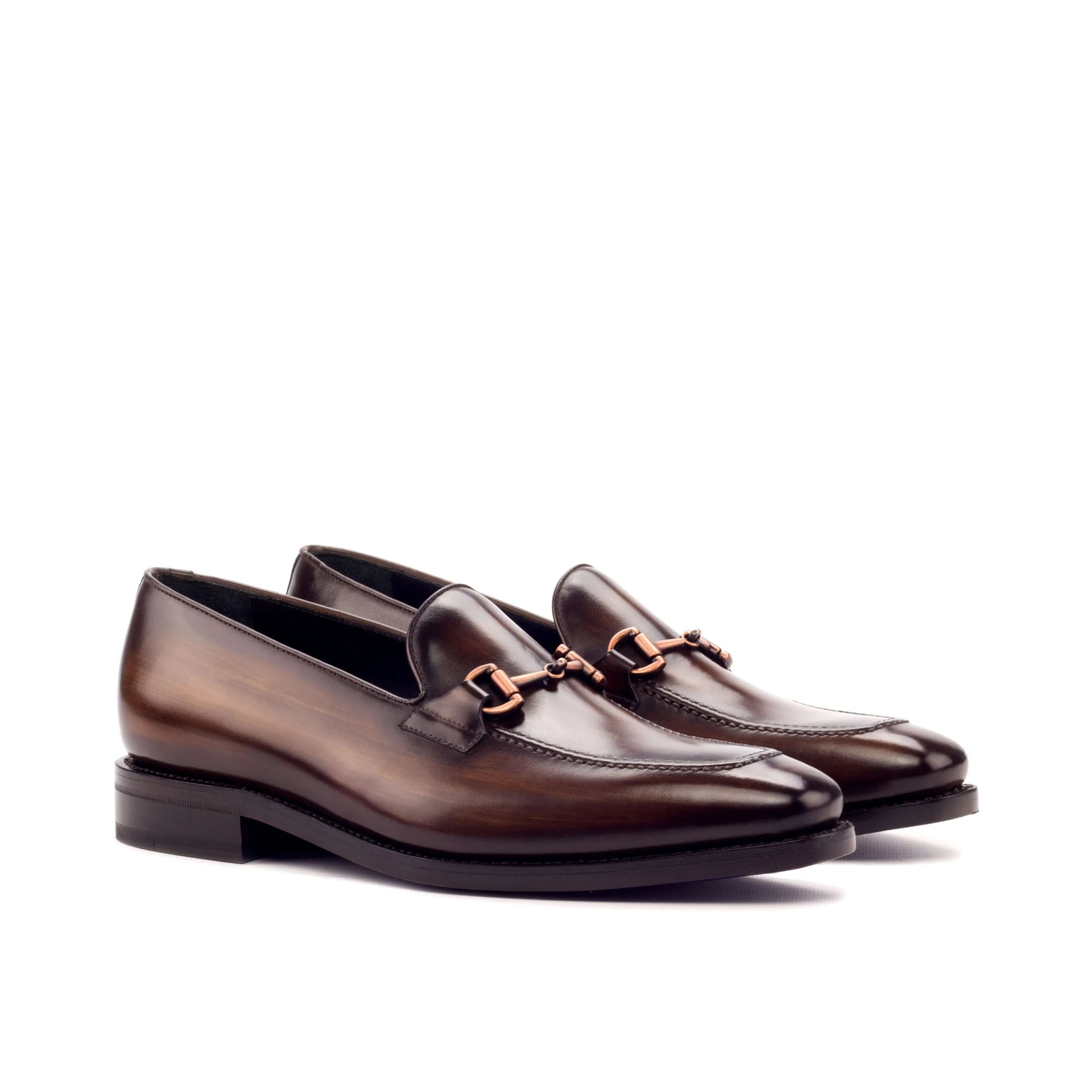 Cicli Patina loafers: pair of brown leather wholecut patina shoes