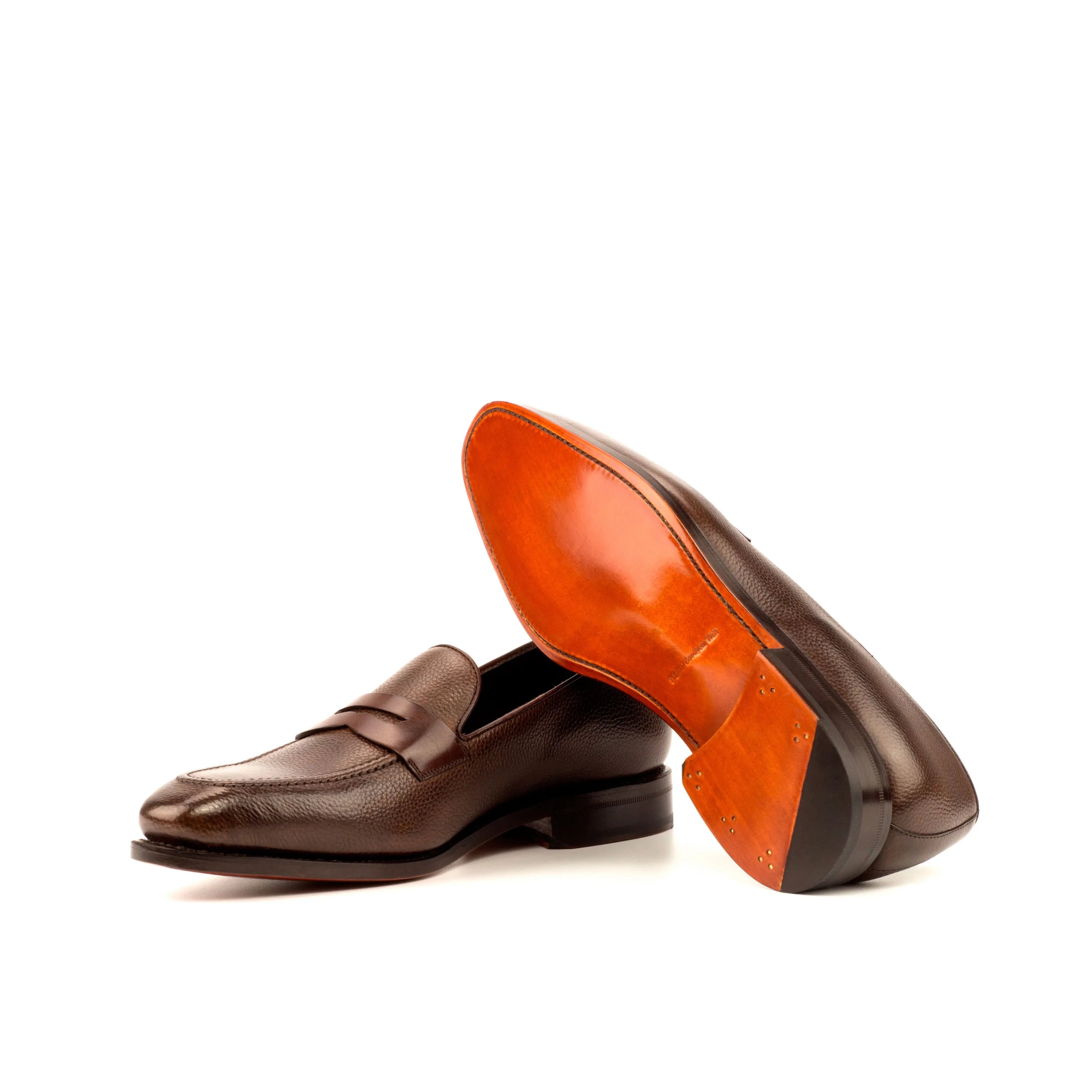 Darko loafers: dark brown leather penny loafers for men