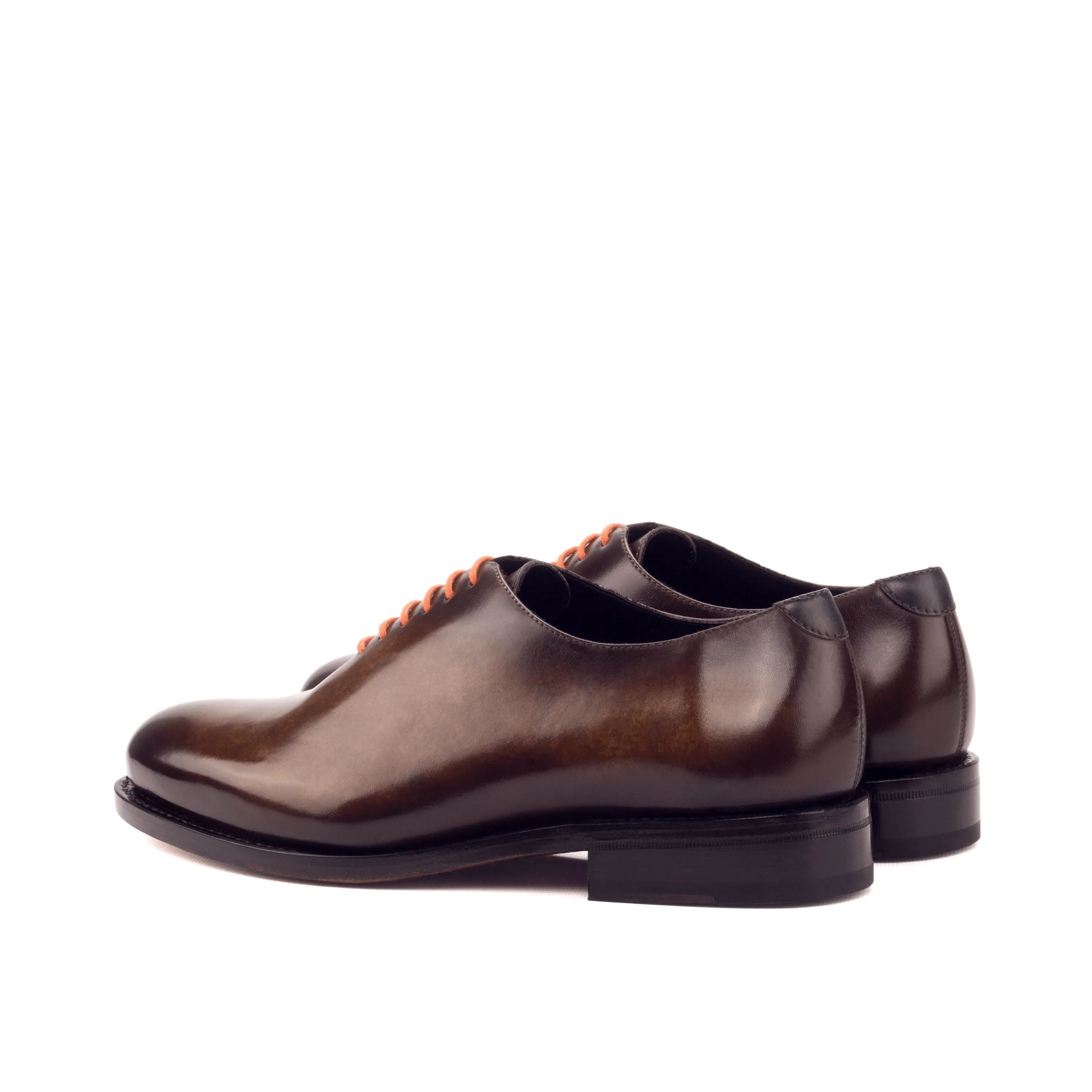 Dillinger whole cut patina II brown leather dress shoes with rounded toe