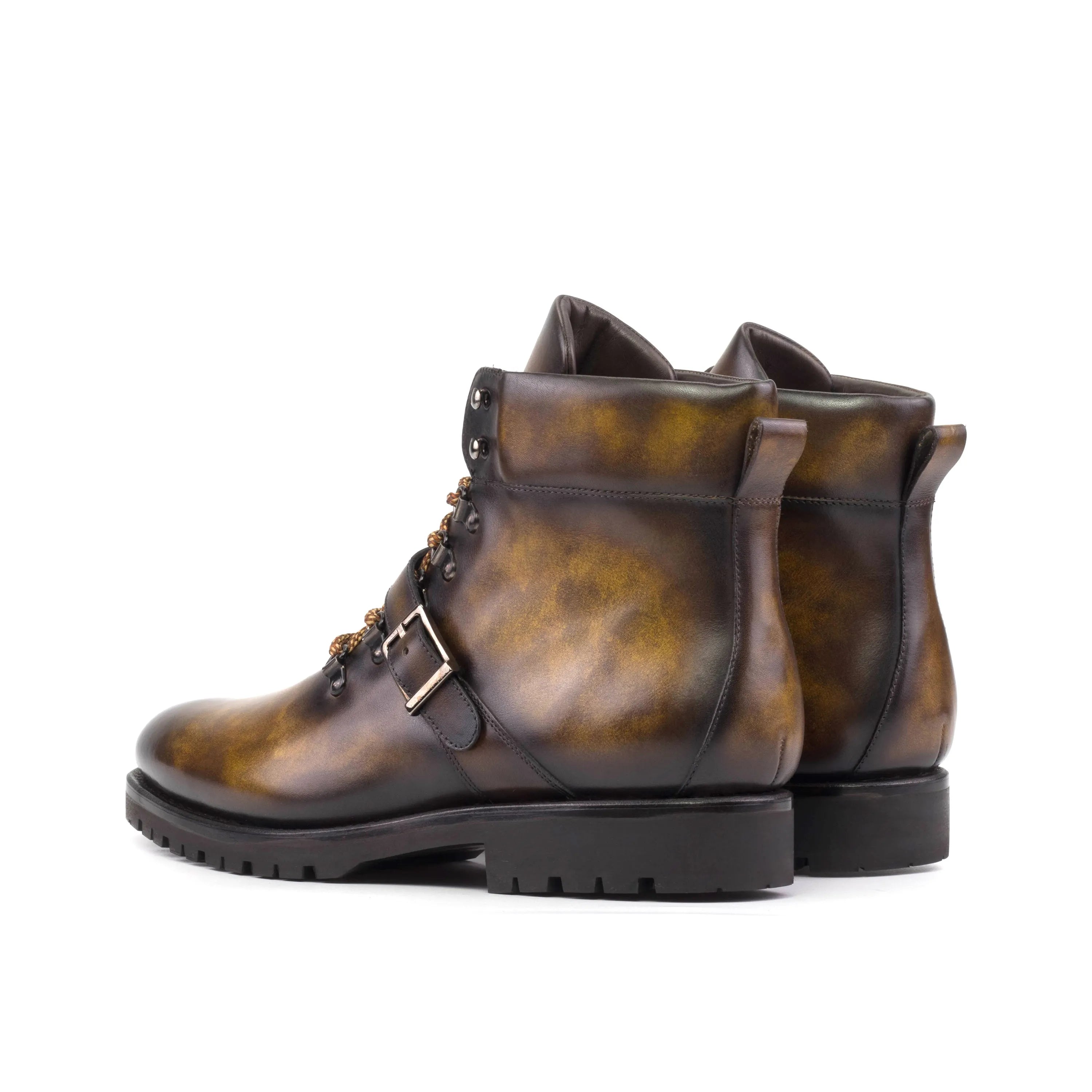 Duke Patina Hiking Boots brown leather ankle boots