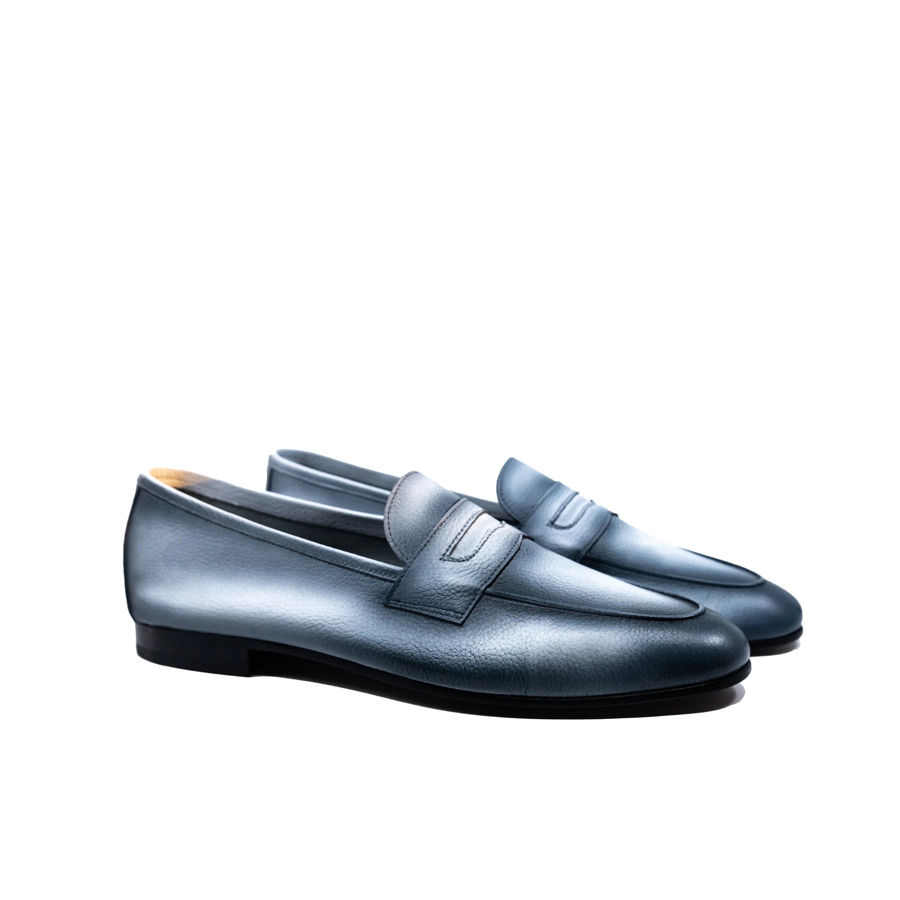 Dymo Flex Slip On Shoes II in metallic blue with flexible rubber sole