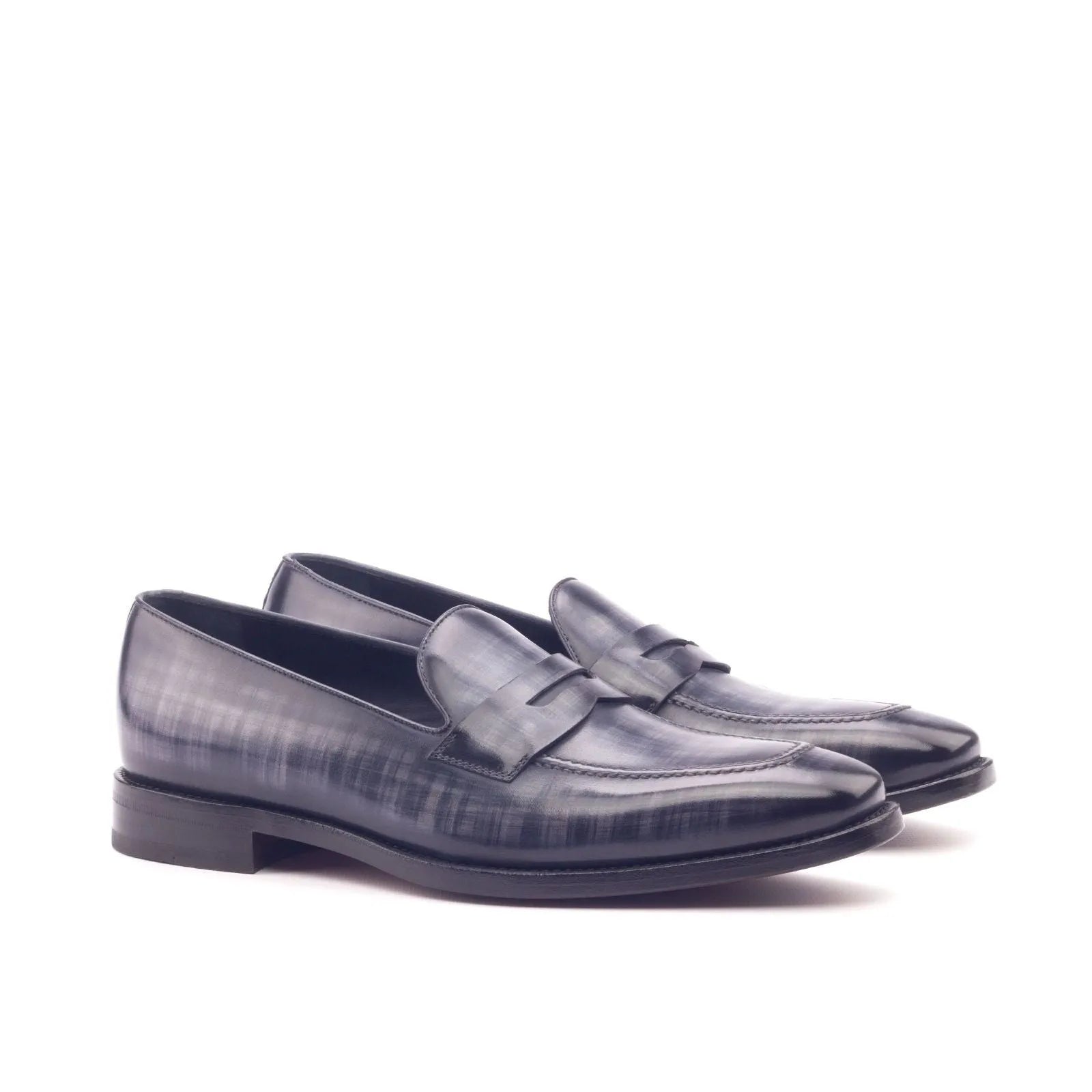 Pair of black leather Edisons Patina Loafers