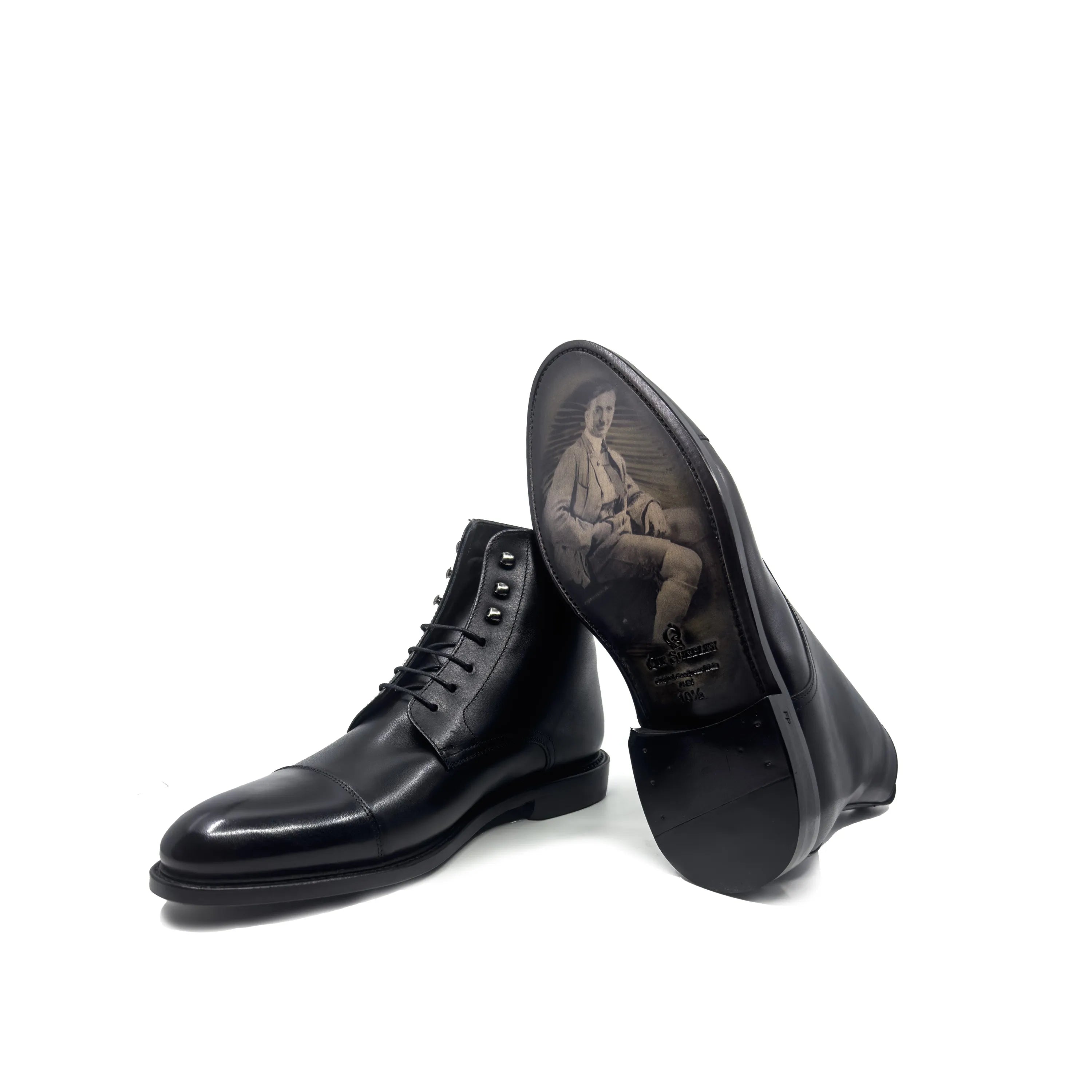 FP Jumper Boots: black leather lace-up with platform sole, fast lane delivery in 3-5 business days