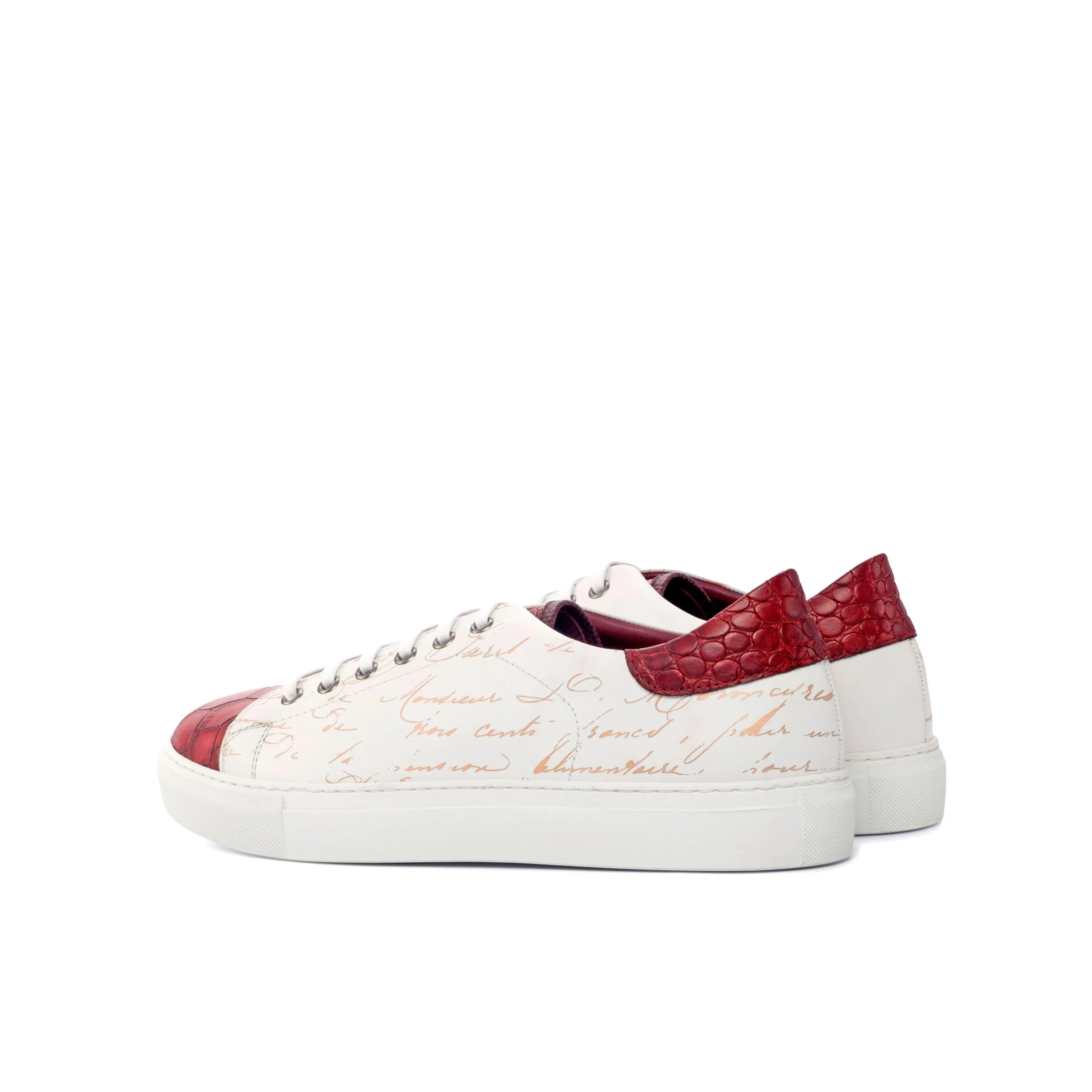 G59 trainer sneaker with white design and red accents