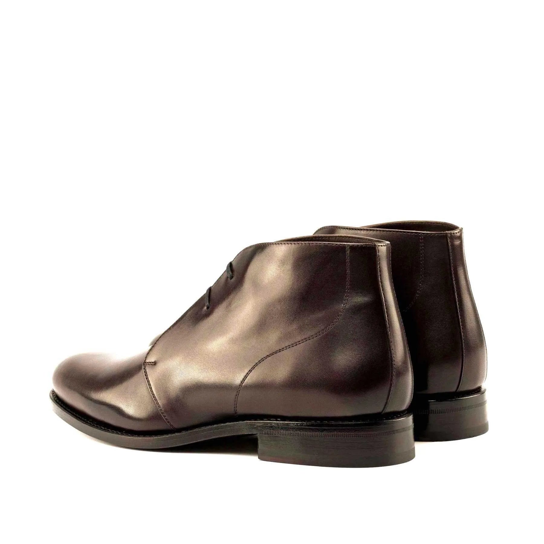 Pair of brown leather Hawa Chukka boots in fast lane style