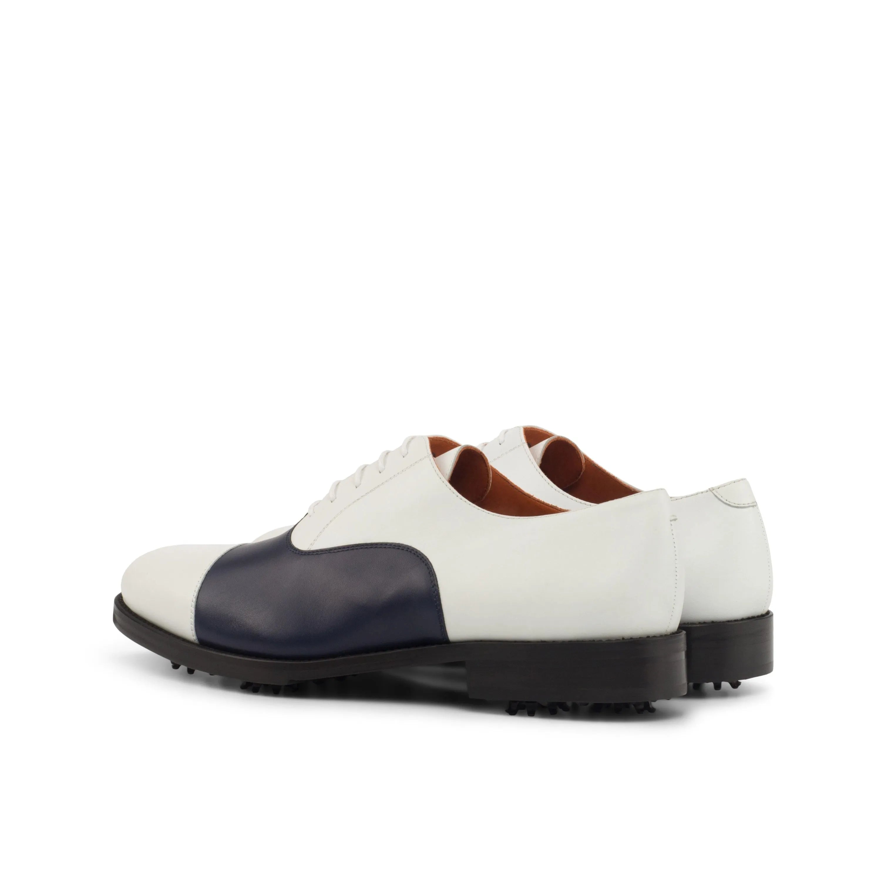 Island Oxford golf shoes II two-tone white box calf golf shoes