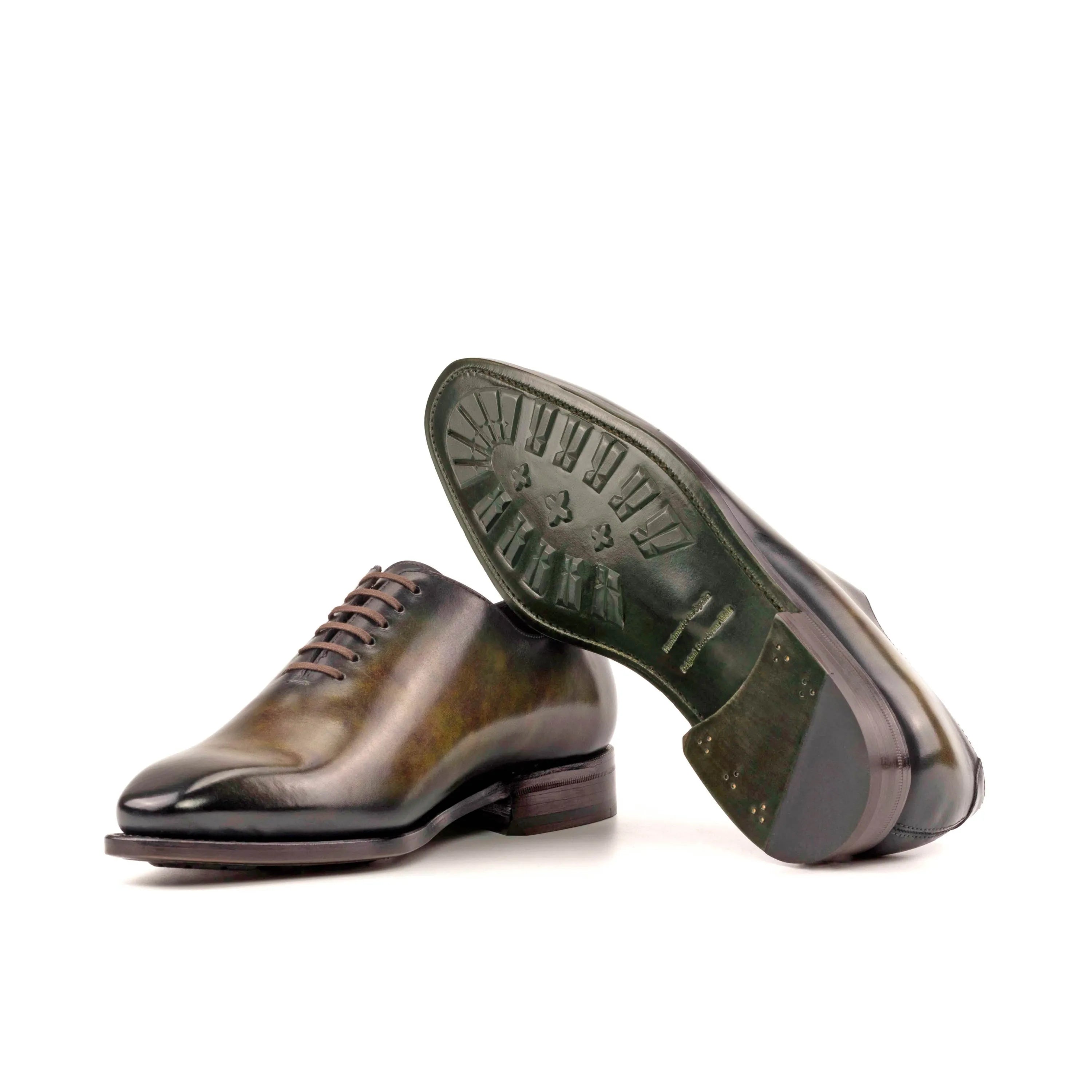 Javn Patina Wholecut shoes: two brown leather dress shoes