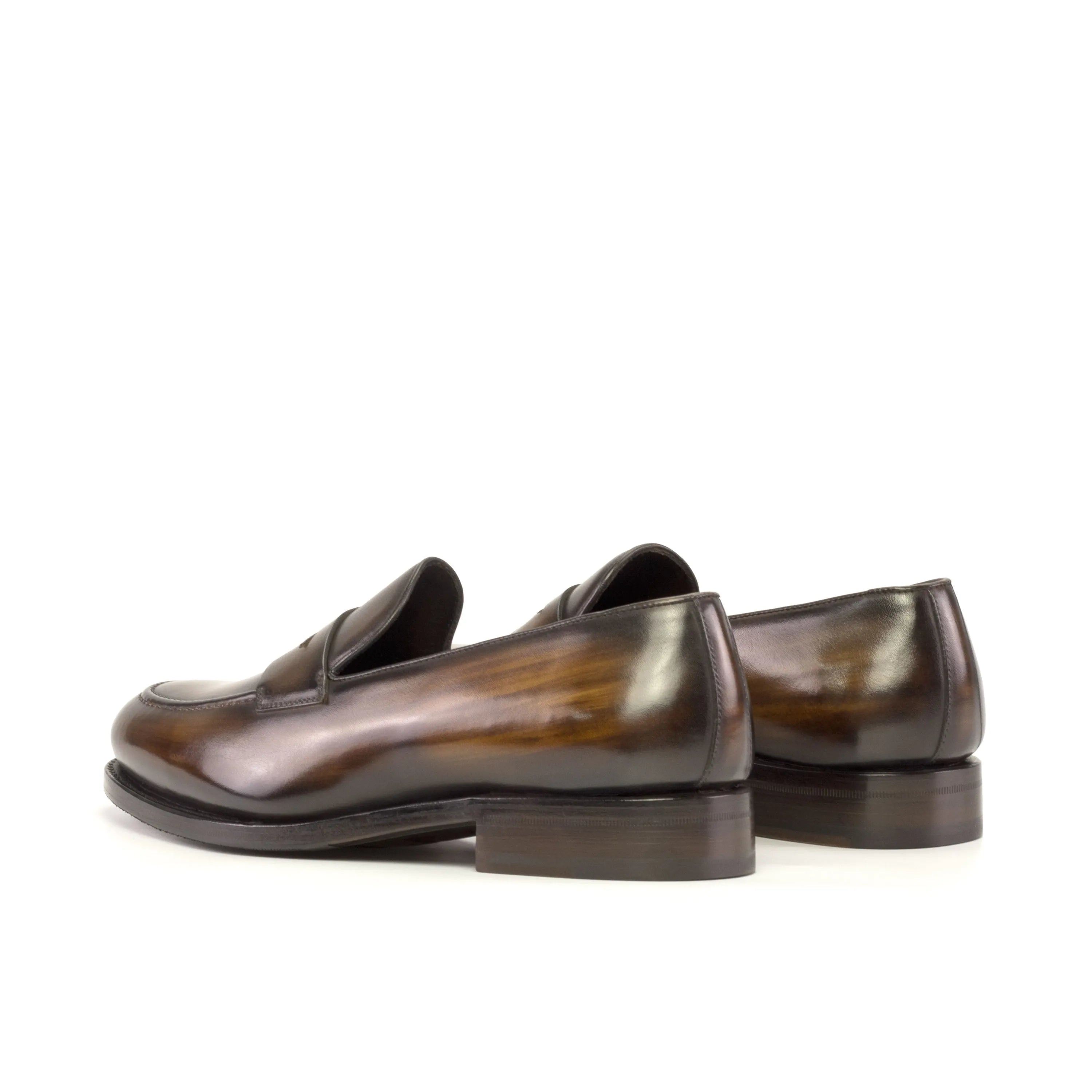 Josef Patina loafers in brown leather penny style