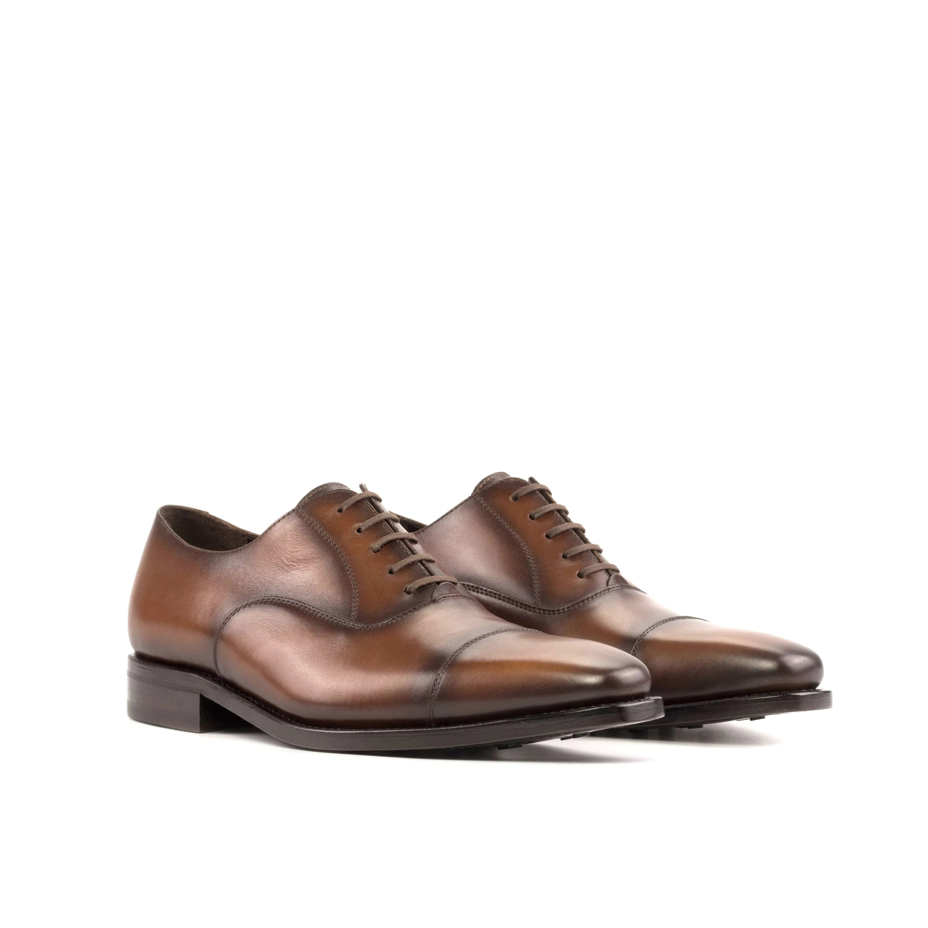 Mady Oxford shoes: brown leather dress shoes in fast lane style