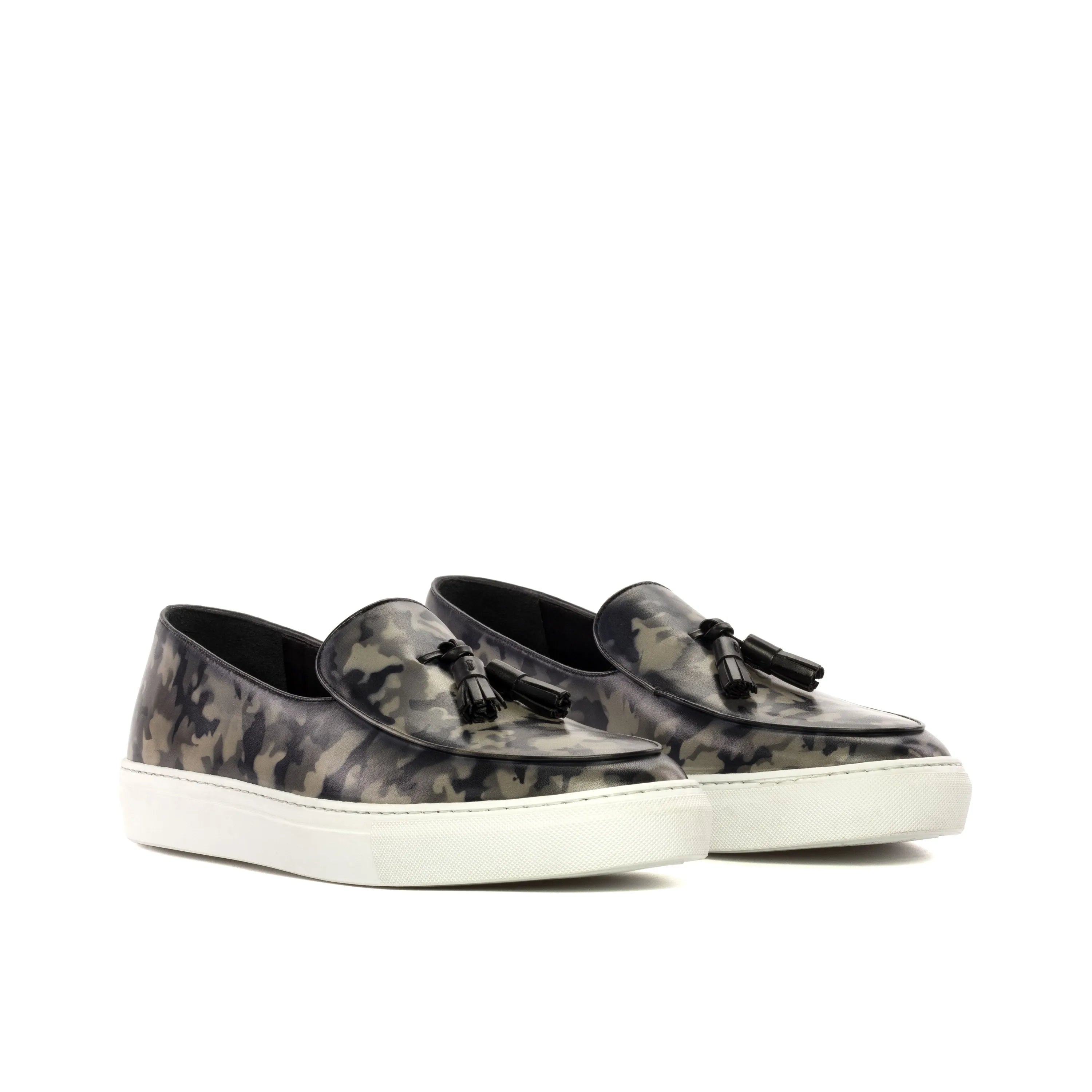 Martin Patina Belgian sneaker with camouflage tassel loafers