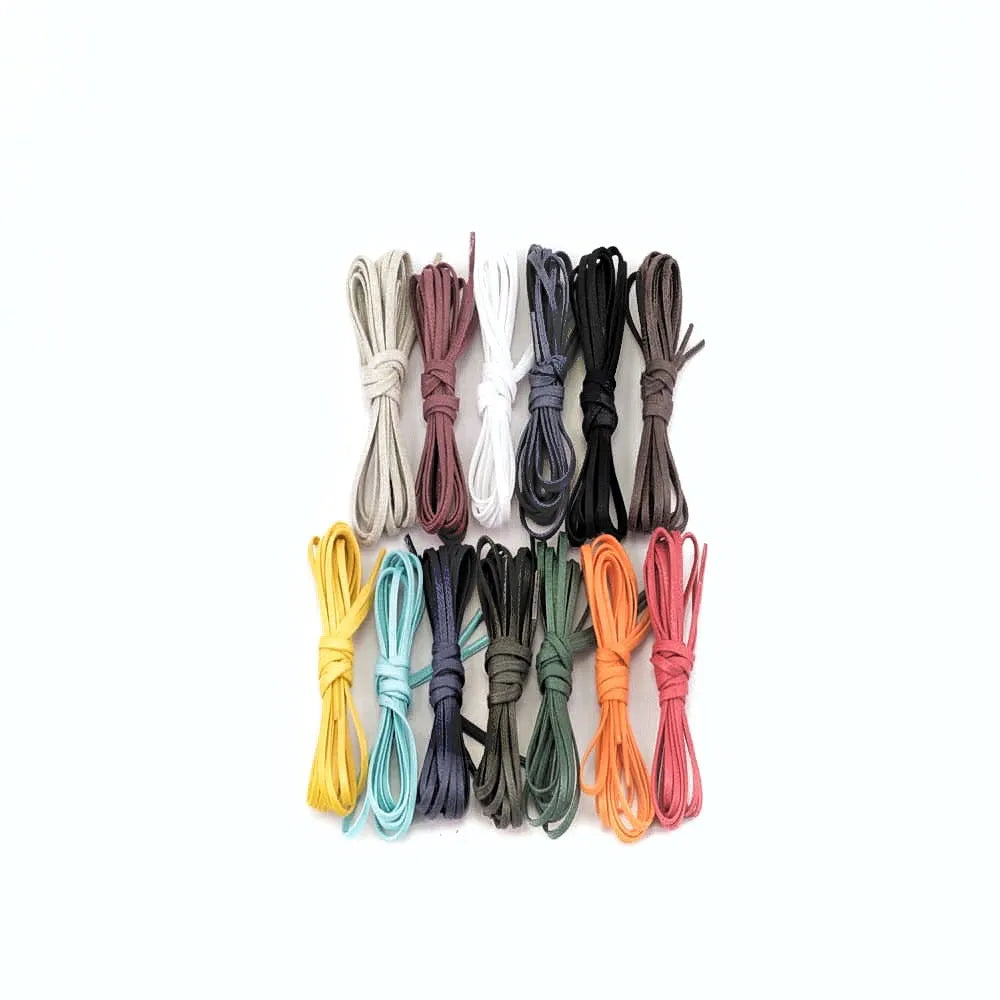 Bundled colorful mens dress shoe laces