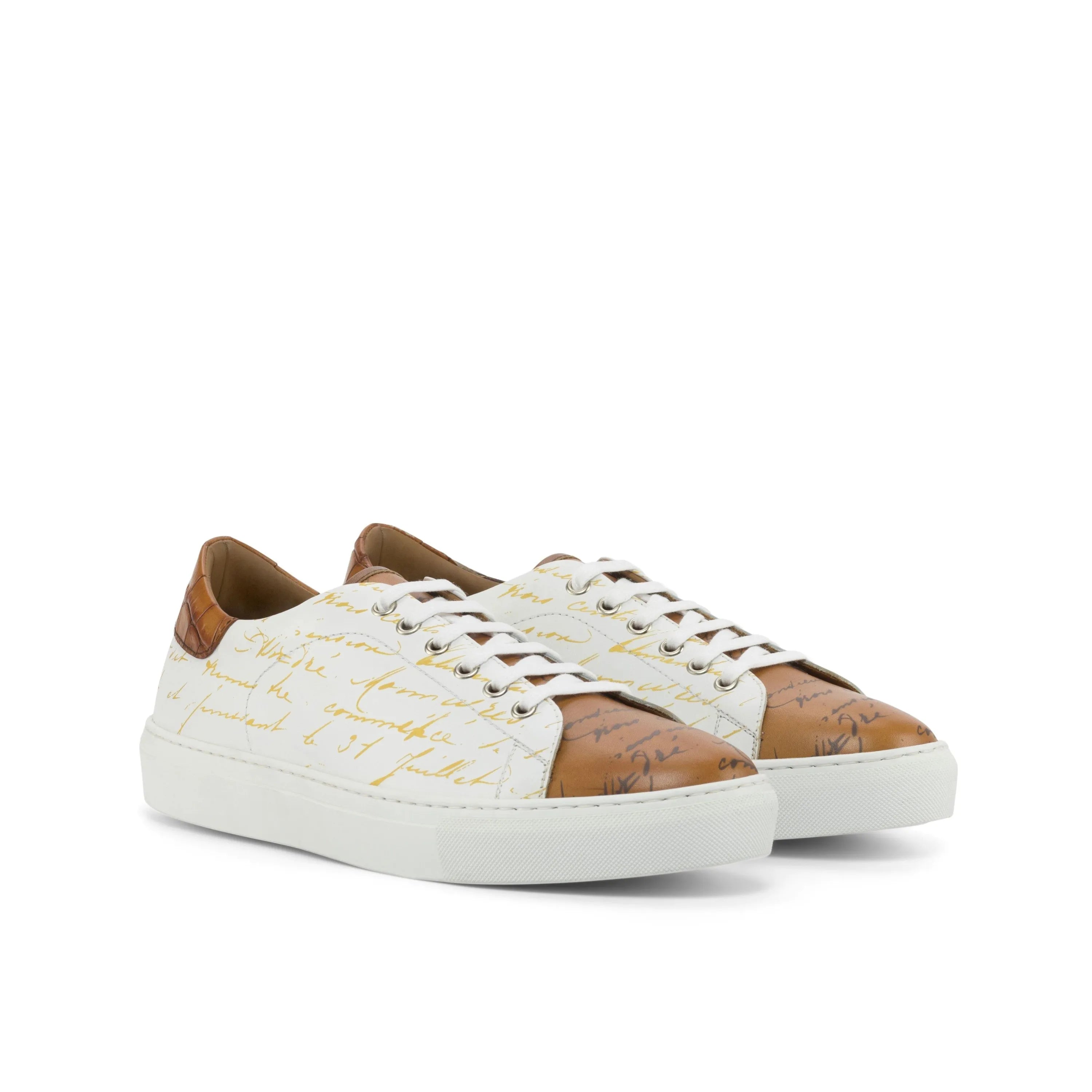Patterned leather Messenger Trainer Sneaker