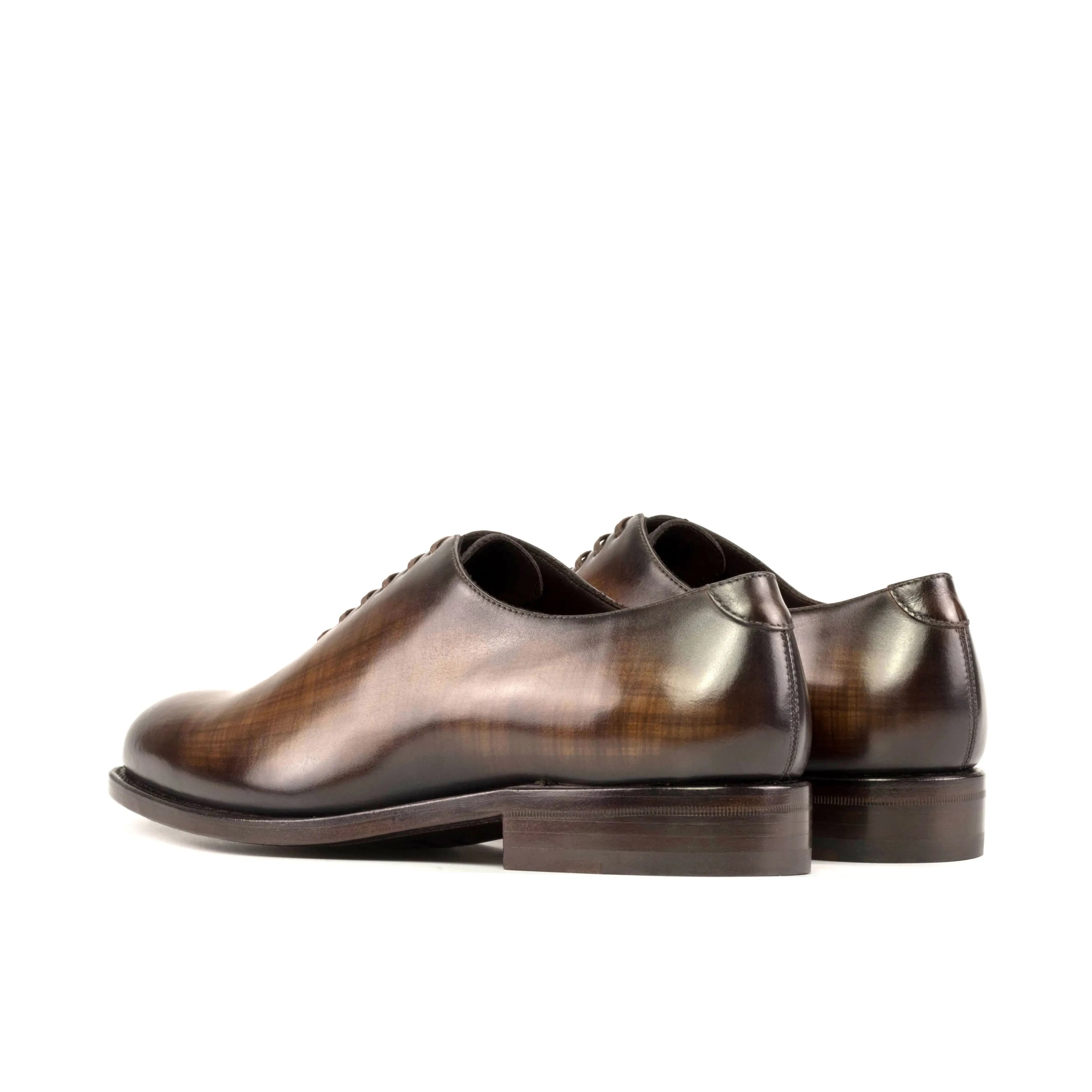 Pair of brown leather Mozart Patina Wholecut shoes II