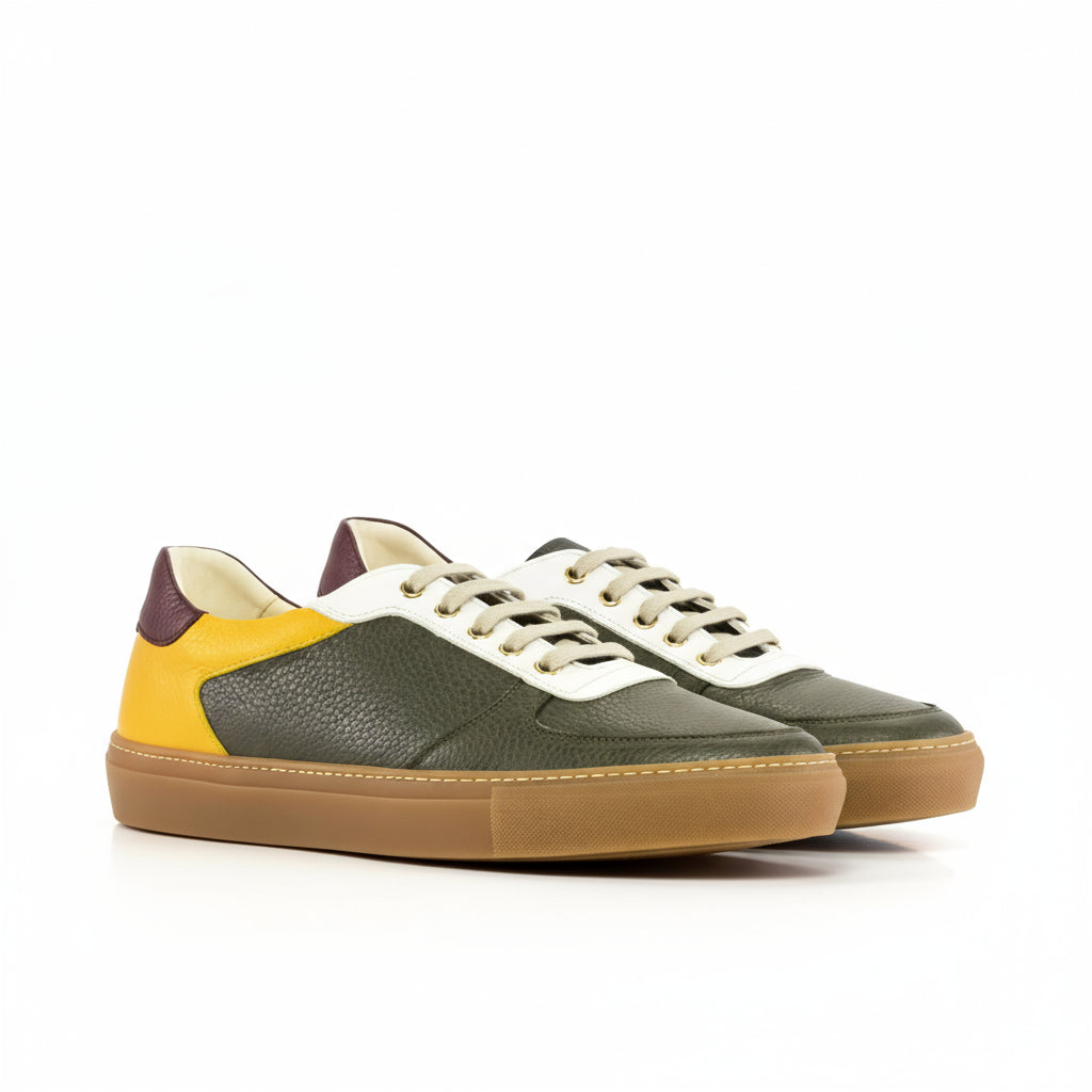 Muhammad Ali Trainer Sneaker II two-toned grain calf leather cupsole trainer