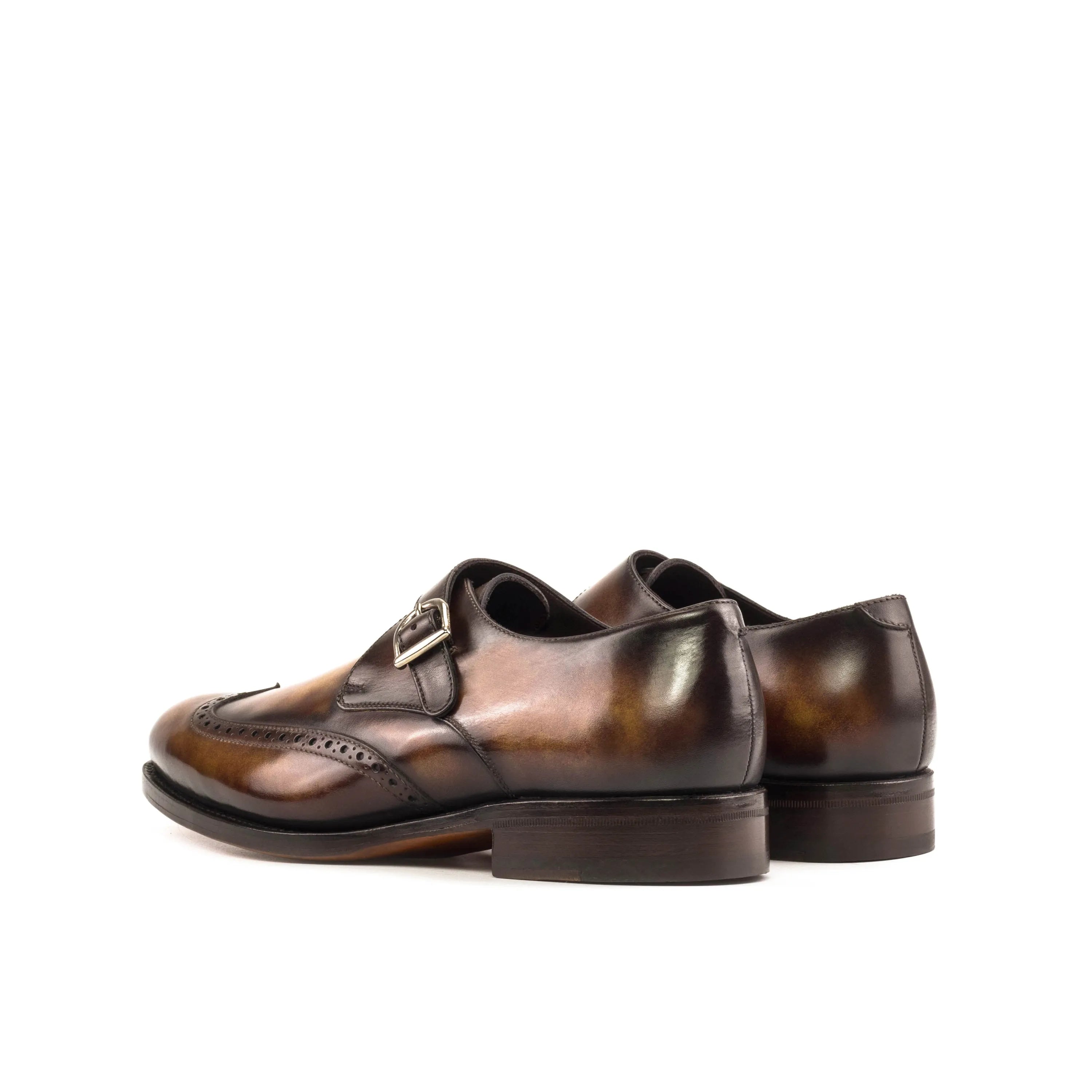 Nar Patina Single Monk brown leather pair fast lane