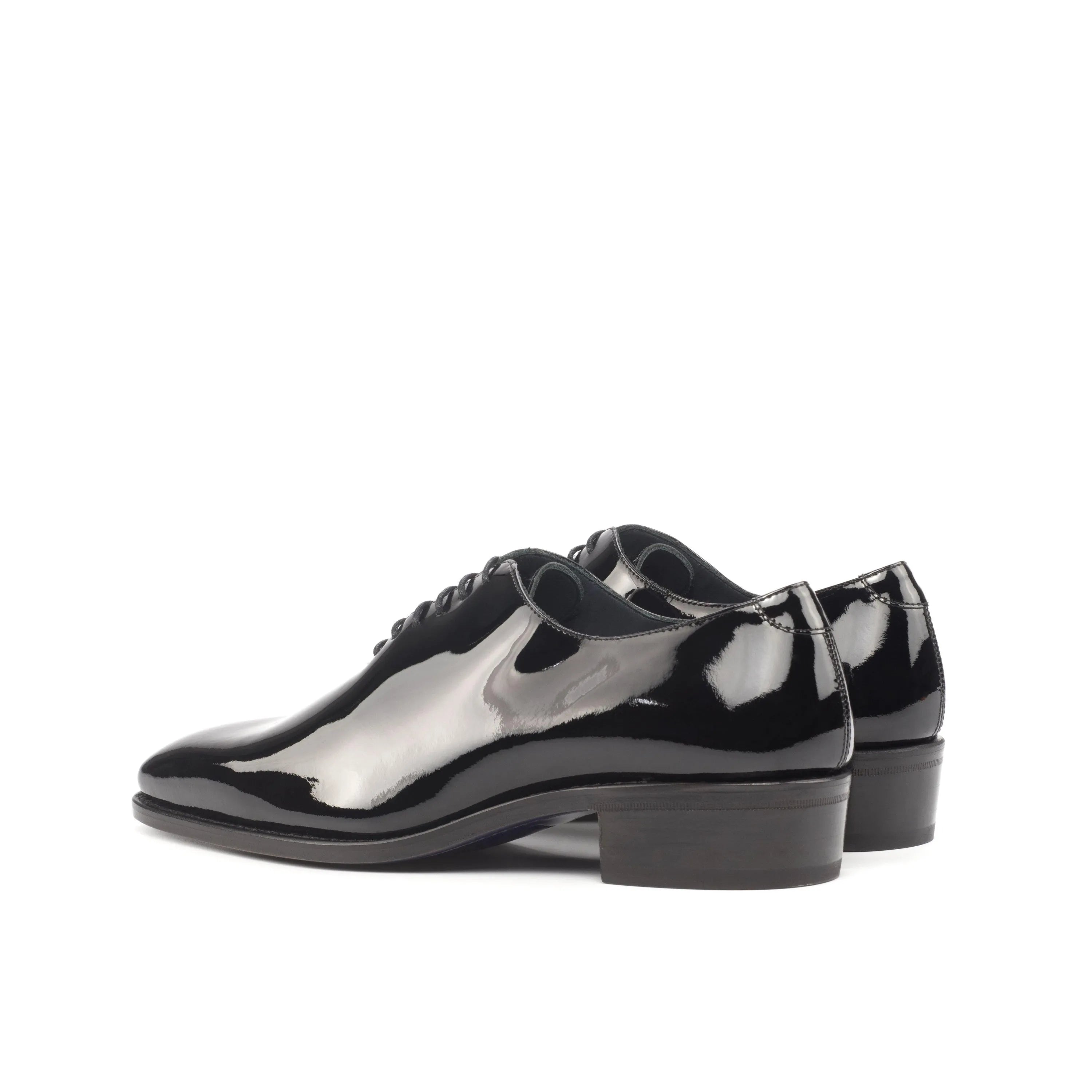 Shiny black patent leather Proper Wholecut shoes