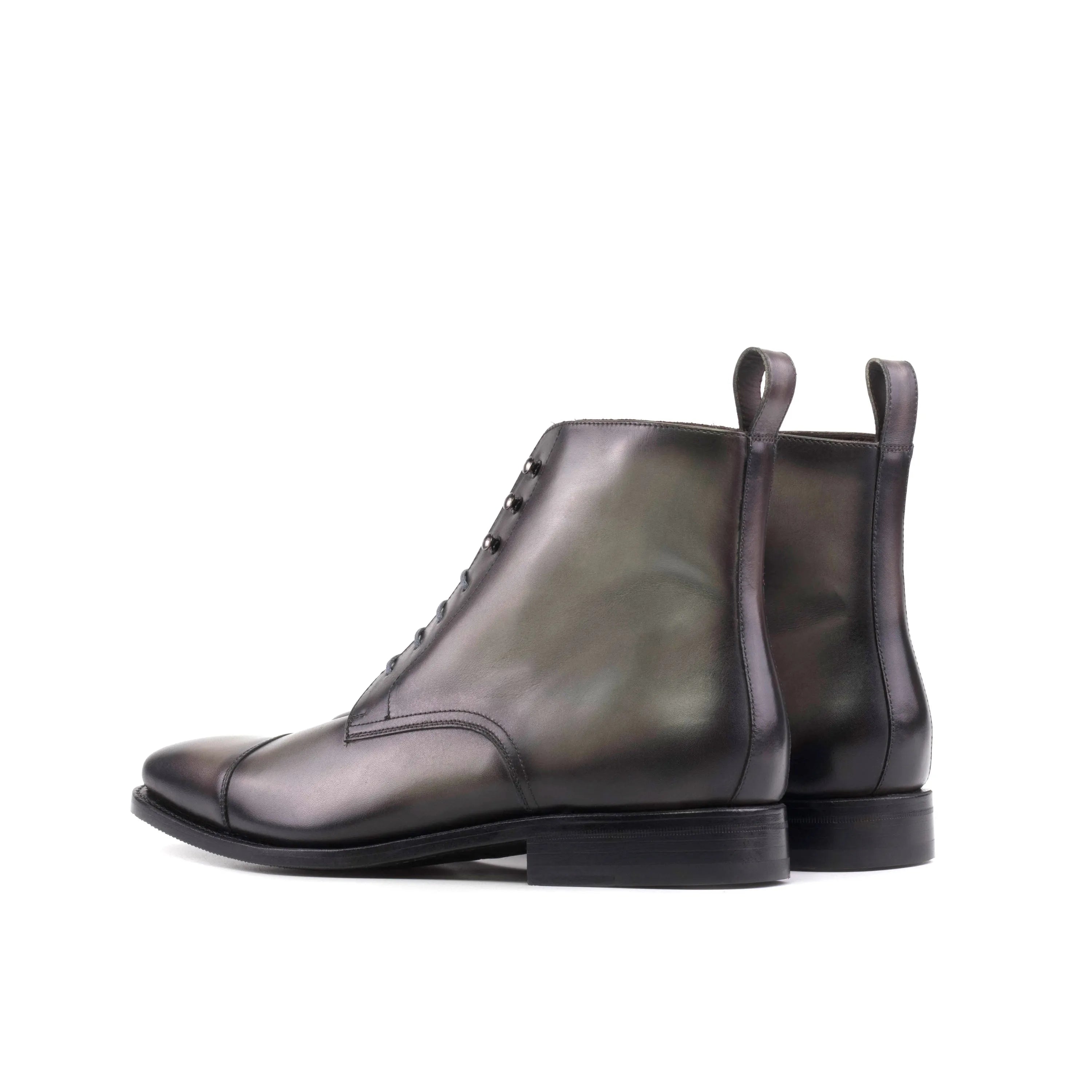 Gray leather cap-toe Rawul Jumper Boots