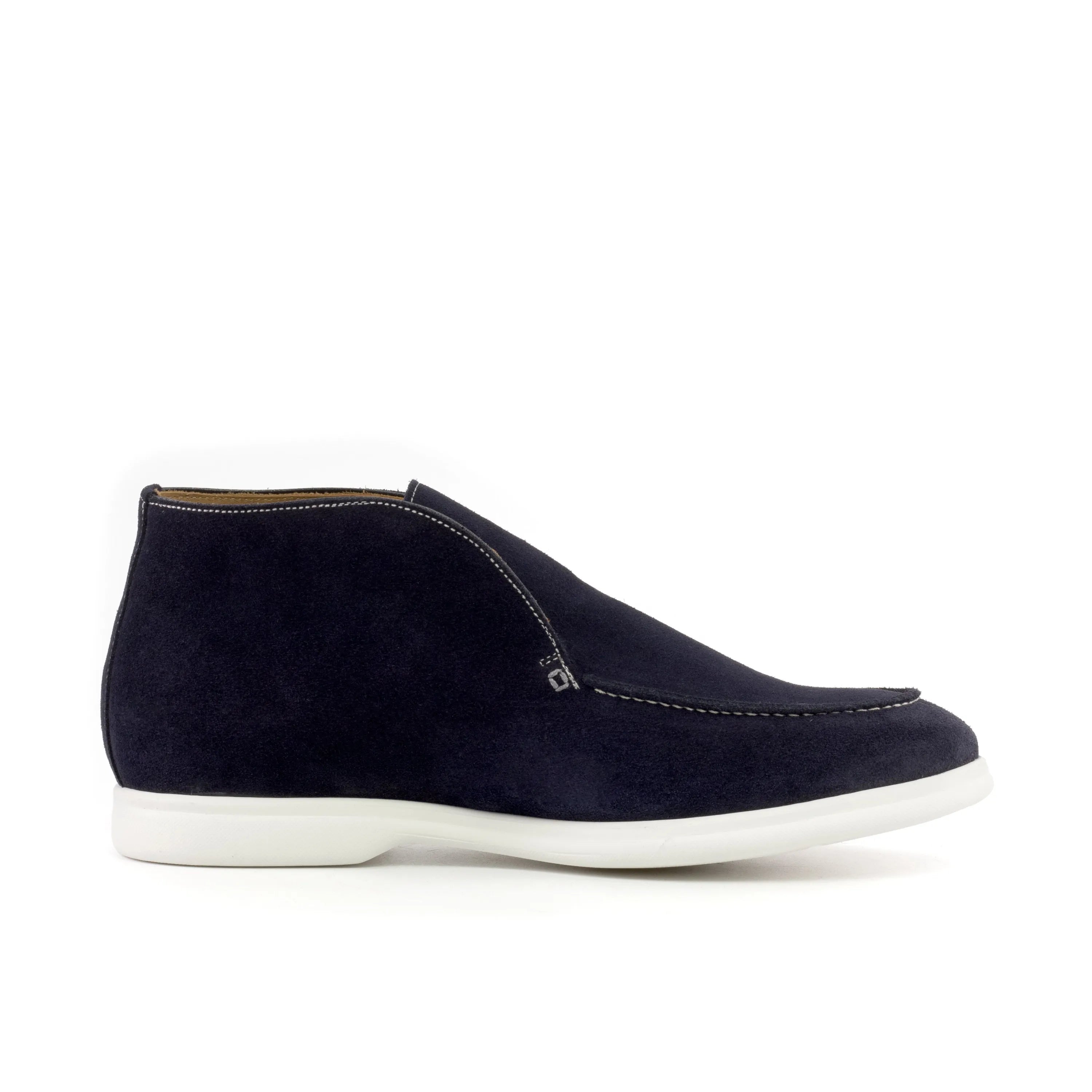 Riyadh moc flex sport boots in navy suede moccasin style